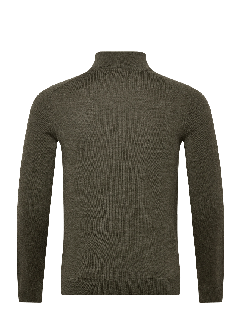 Morris - Merino John Zip - pullover mit halbem reißverschluss - olive - 2