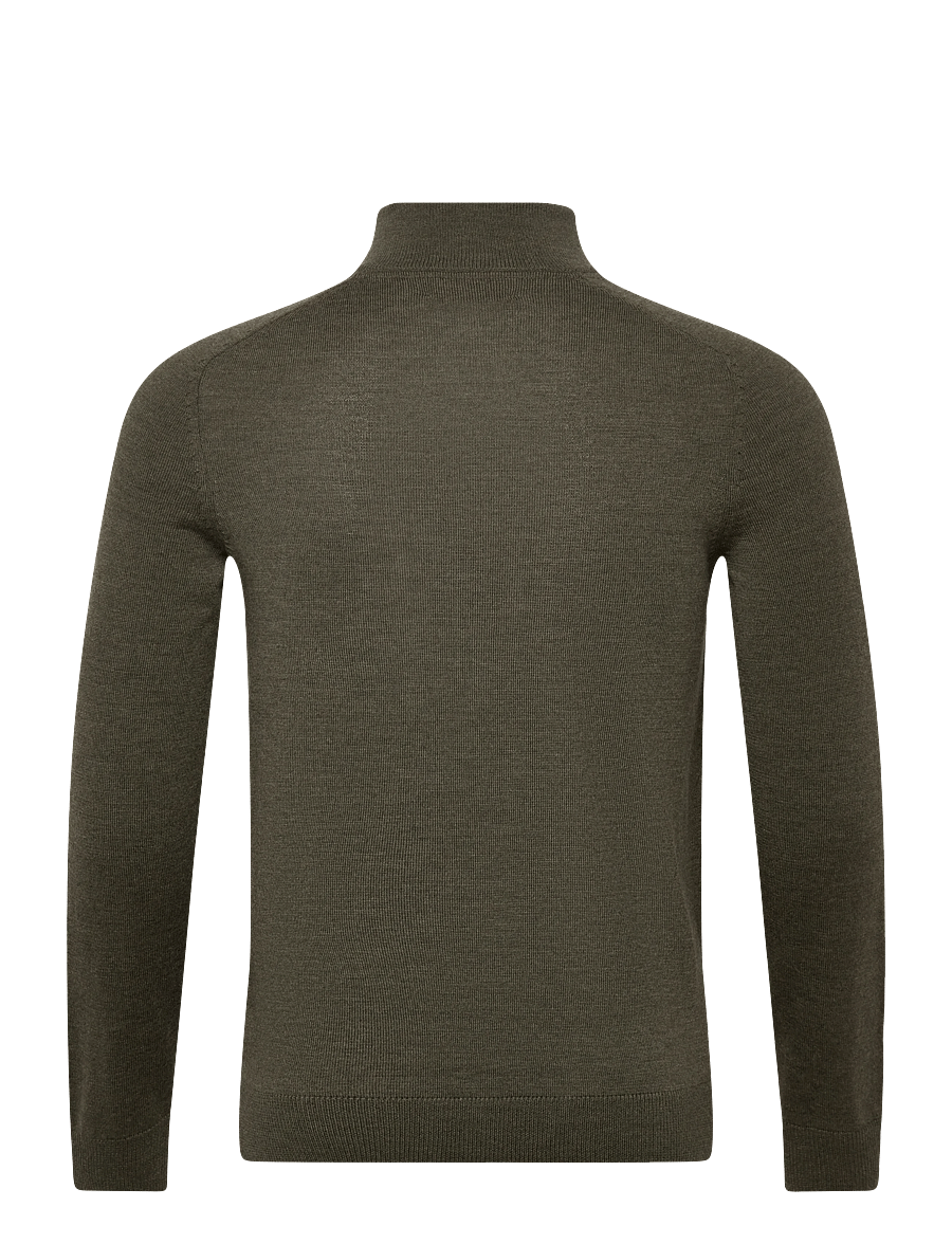 Morris - Merino John Zip - pullover mit halbem reißverschluss - olive - 2