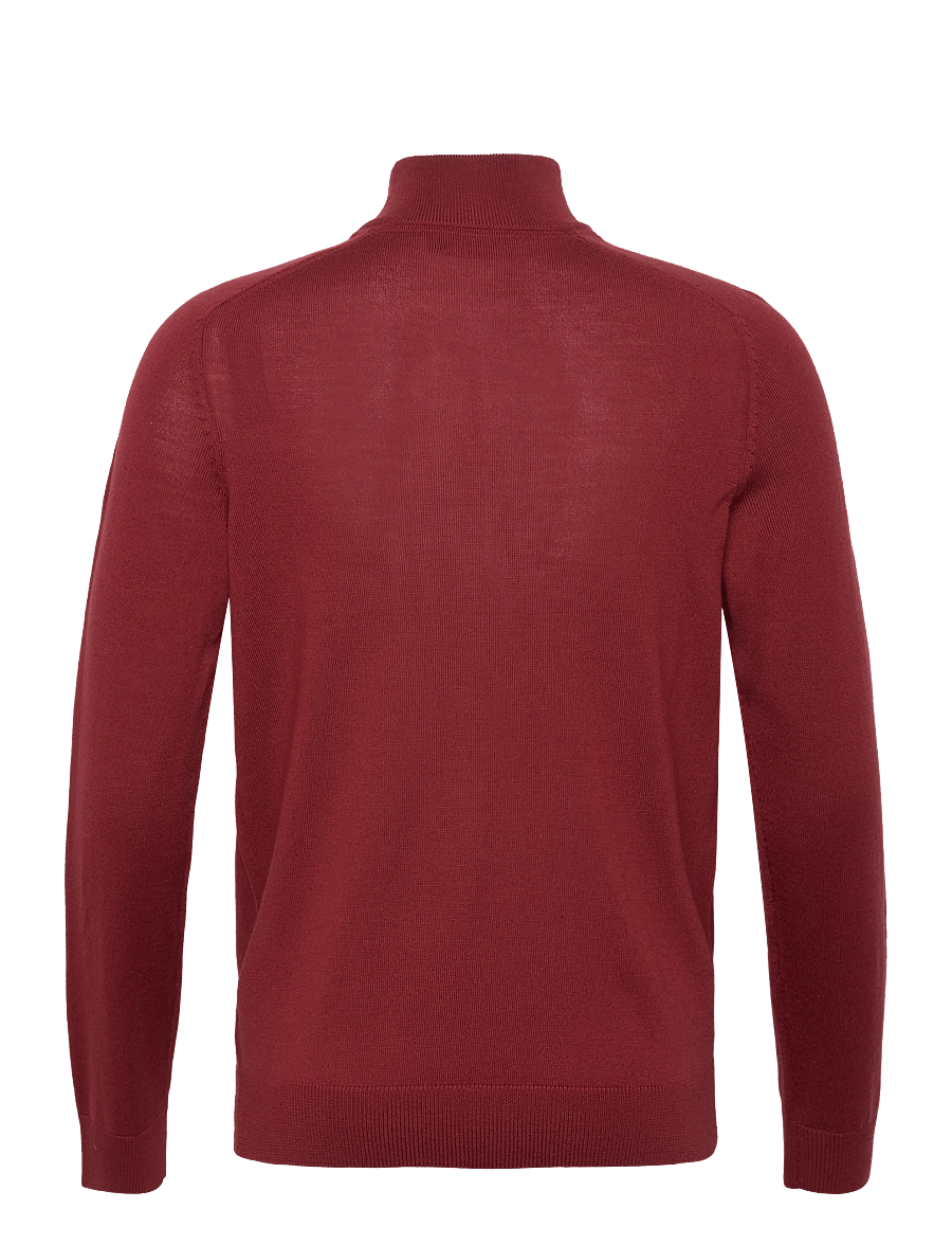 Morris - Merino John Zip - pullover mit halbem reißverschluss - red - 2
