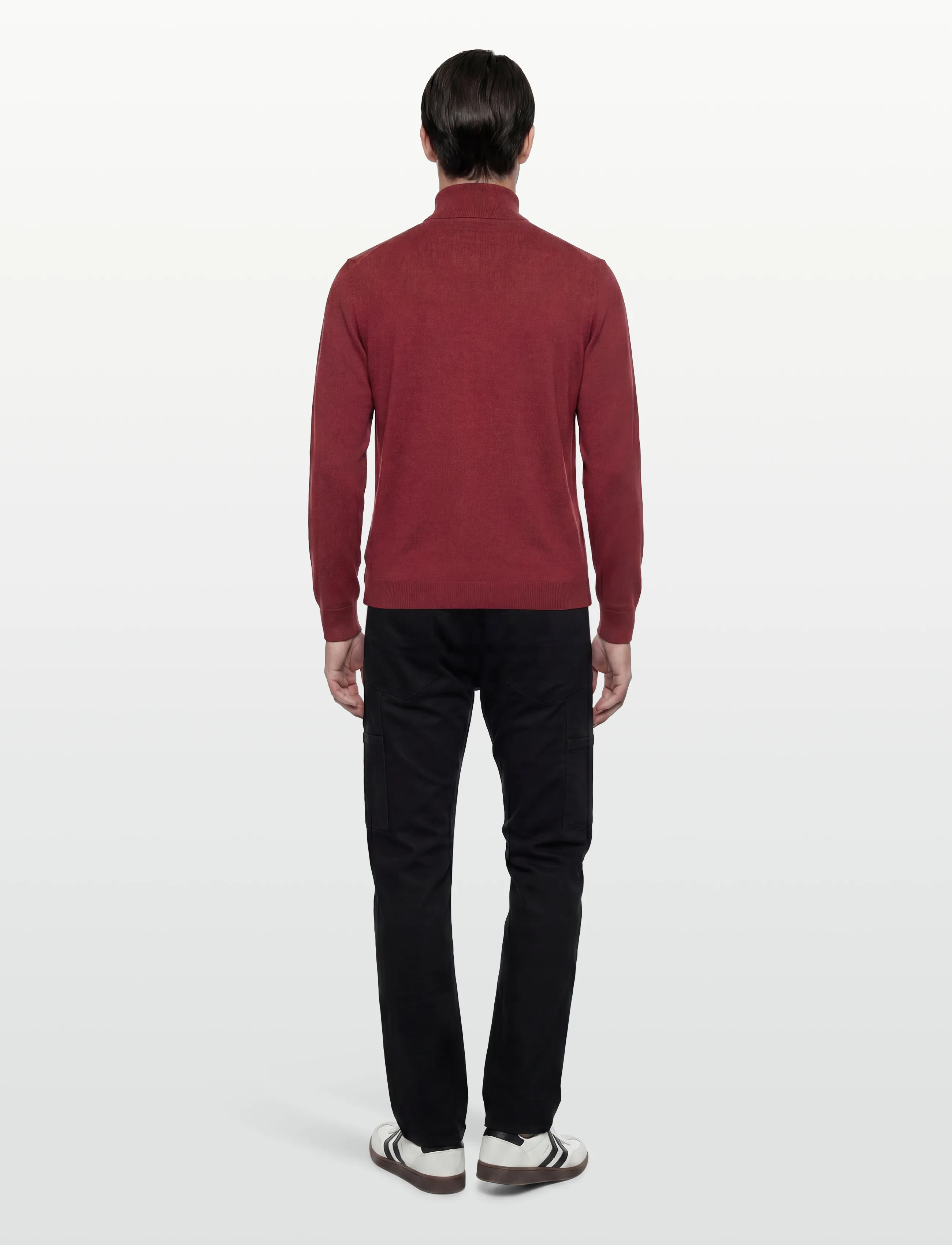 Morris - Merino John Zip - pullover mit halbem reißverschluss - red - 4