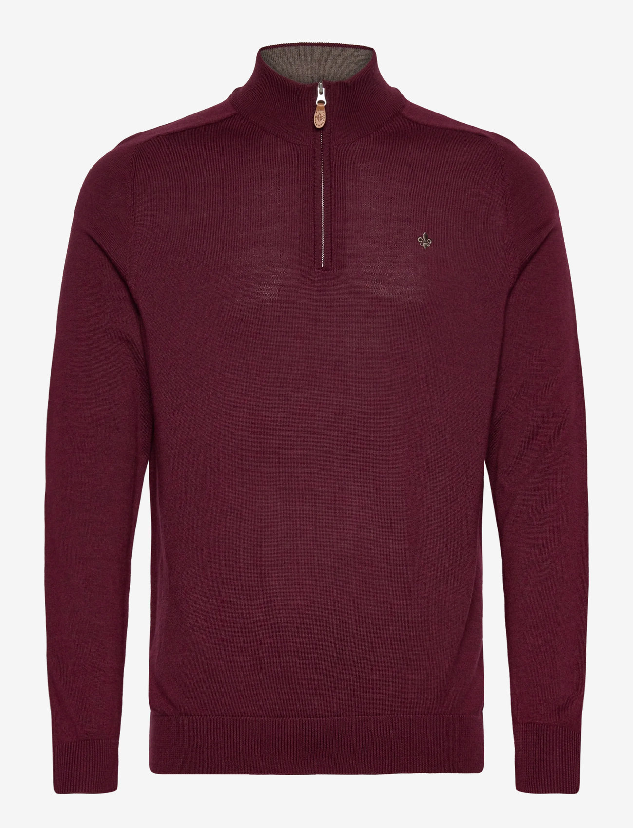Morris - Merino John Zip - half zip-tröjor - wine red - 1