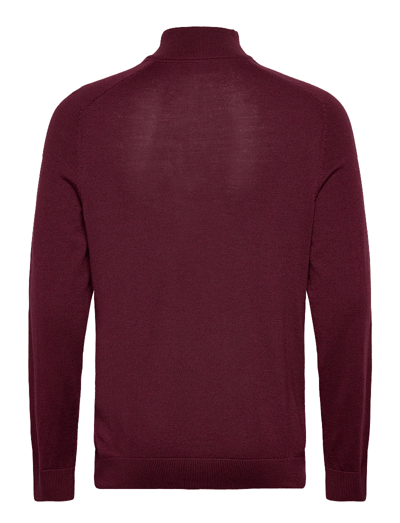 Morris - Merino John Zip - pullover mit halbem reißverschluss - wine red - 2