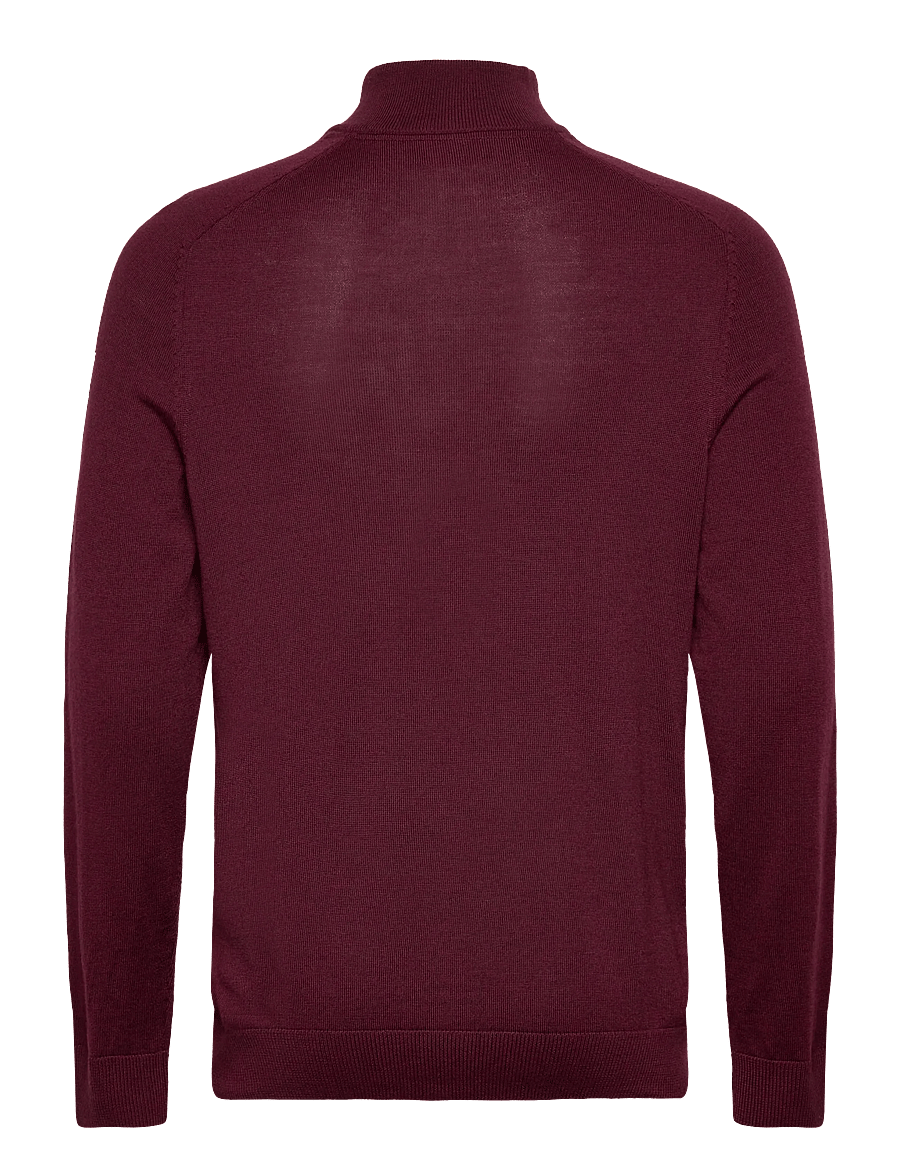 Morris - Merino John Zip - pullover mit halbem reißverschluss - wine red - 2