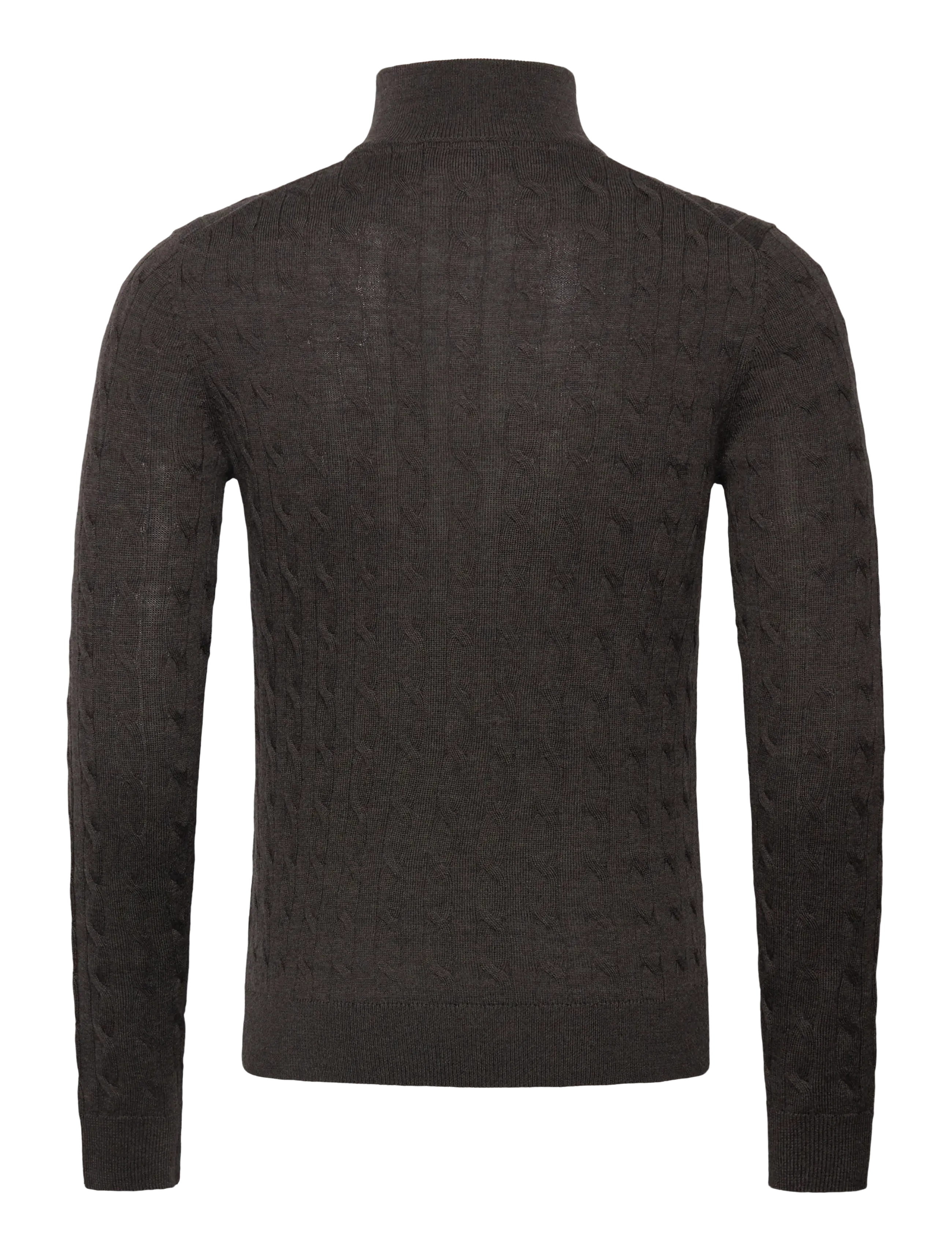 Morris - Merino Cable John Zip - men - brown - 1