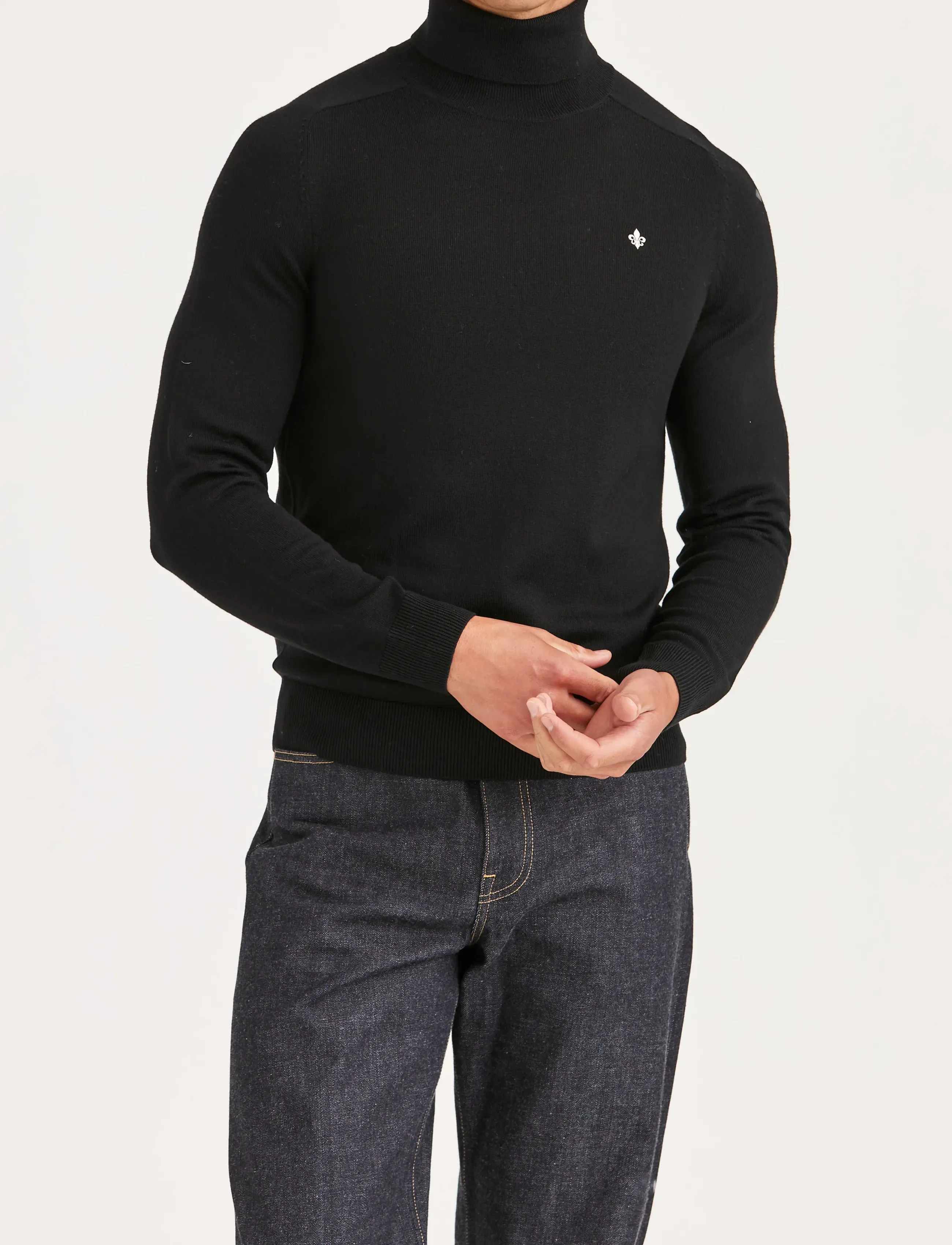 Morris - Merino Roller Neck - black - 0
