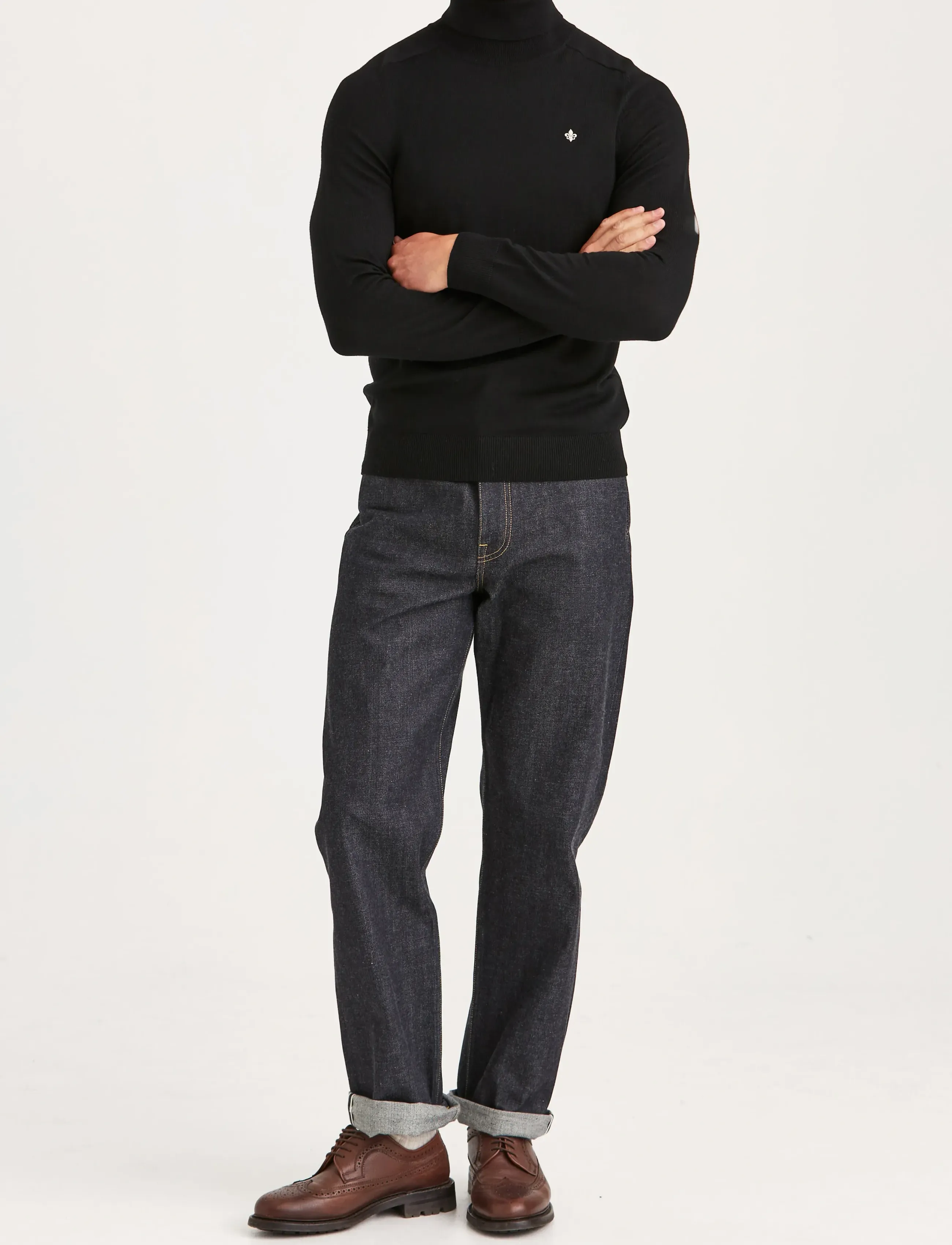 Morris - Merino Roller Neck - black - 3