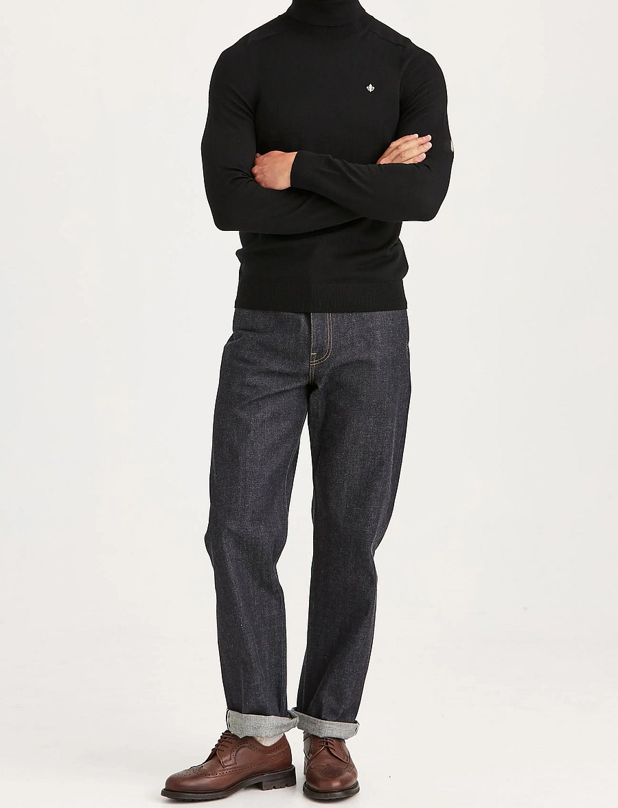 Morris - Merino Roller Neck - black - 3
