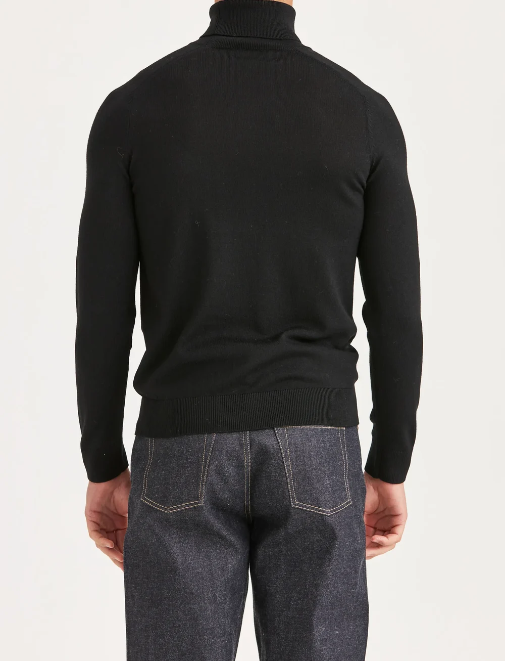 Morris - Merino Roller Neck - kõrge kaelusega džemprid - black - 4