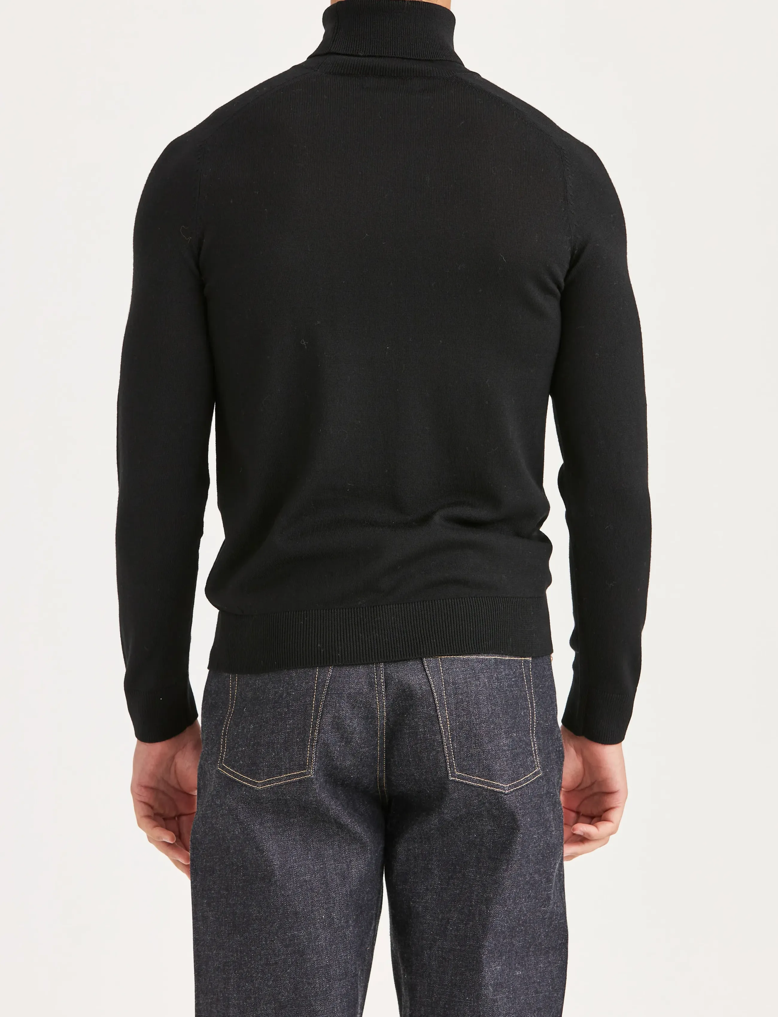 Morris - Merino Roller Neck - black - 4