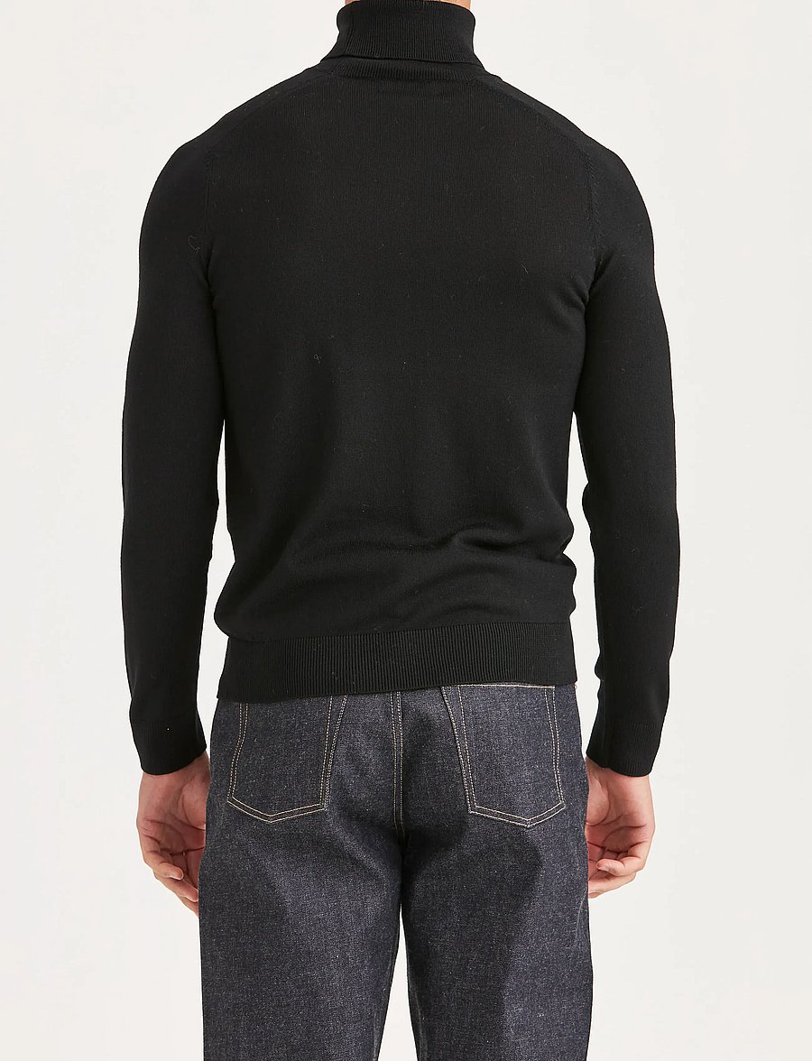 Morris - Merino Roller Neck - black - 4