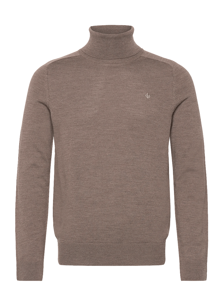 Morris - Merino Roller Neck - rollkragenpullover - brown - 1
