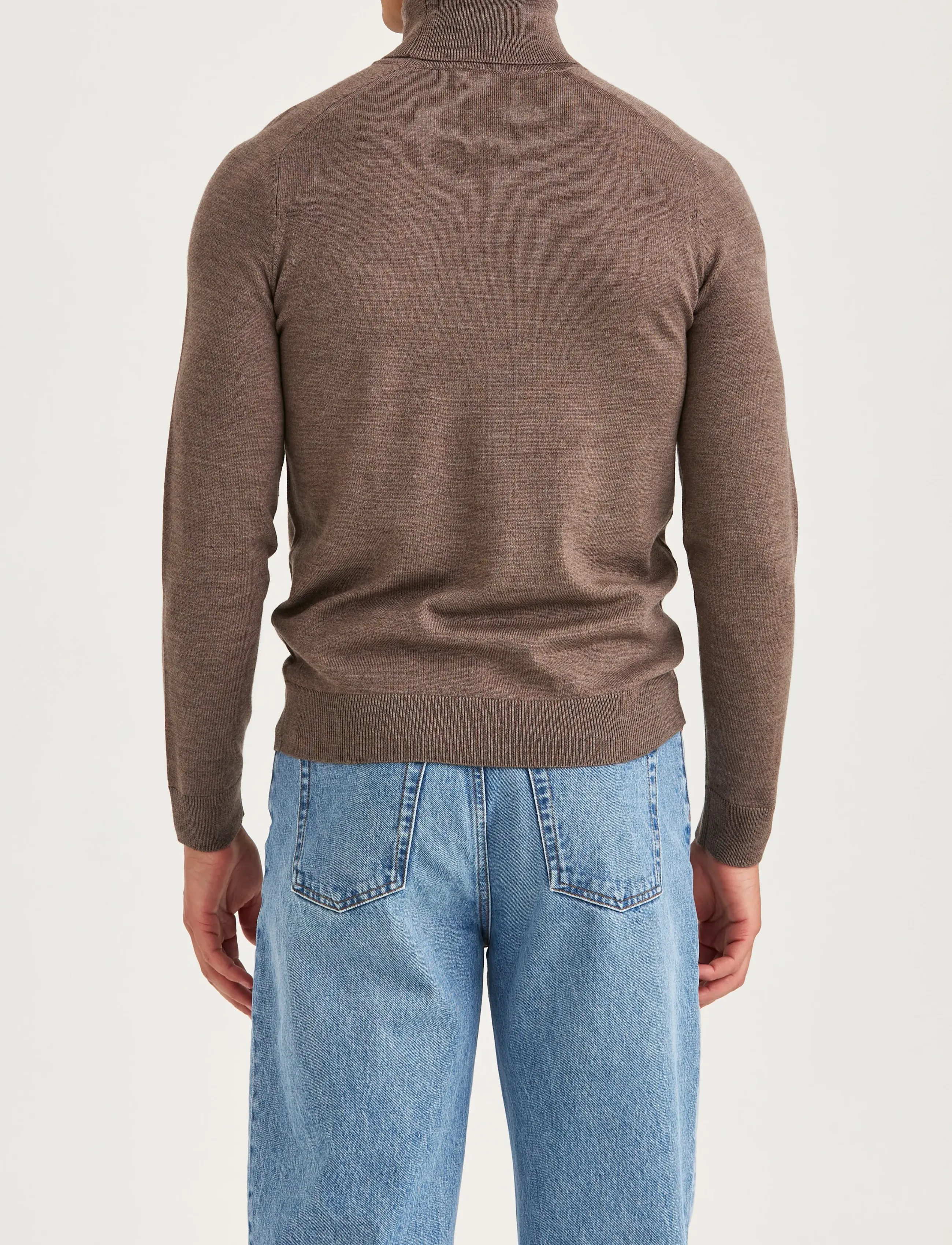 Morris - Merino Roller Neck - rollkragenpullover - brown - 4