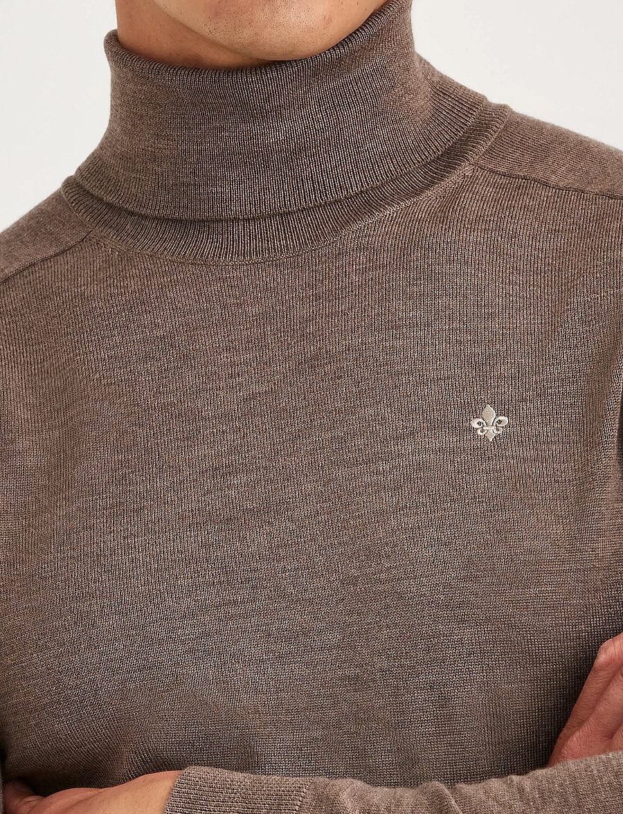 Morris - Merino Roller Neck - rollkragenpullover - brown - 5