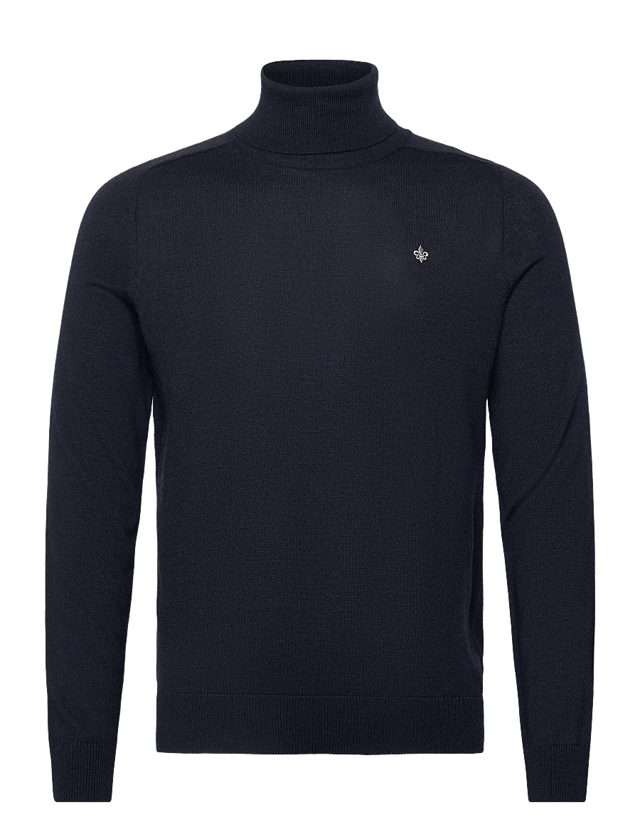 Morris - Merino Roller Neck - polokrage - navy - 1