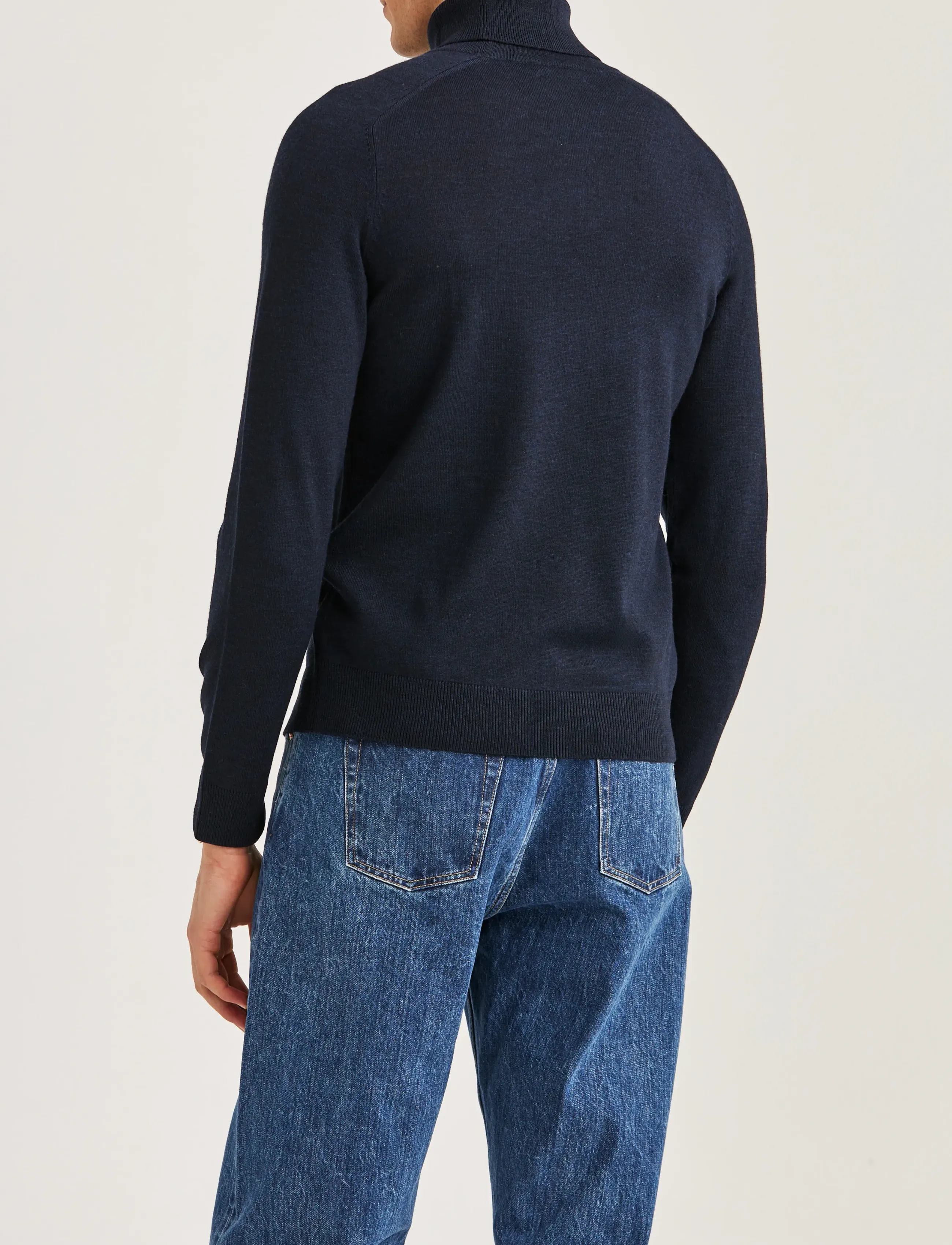 Morris - Merino Roller Neck - polokrage - navy - 4
