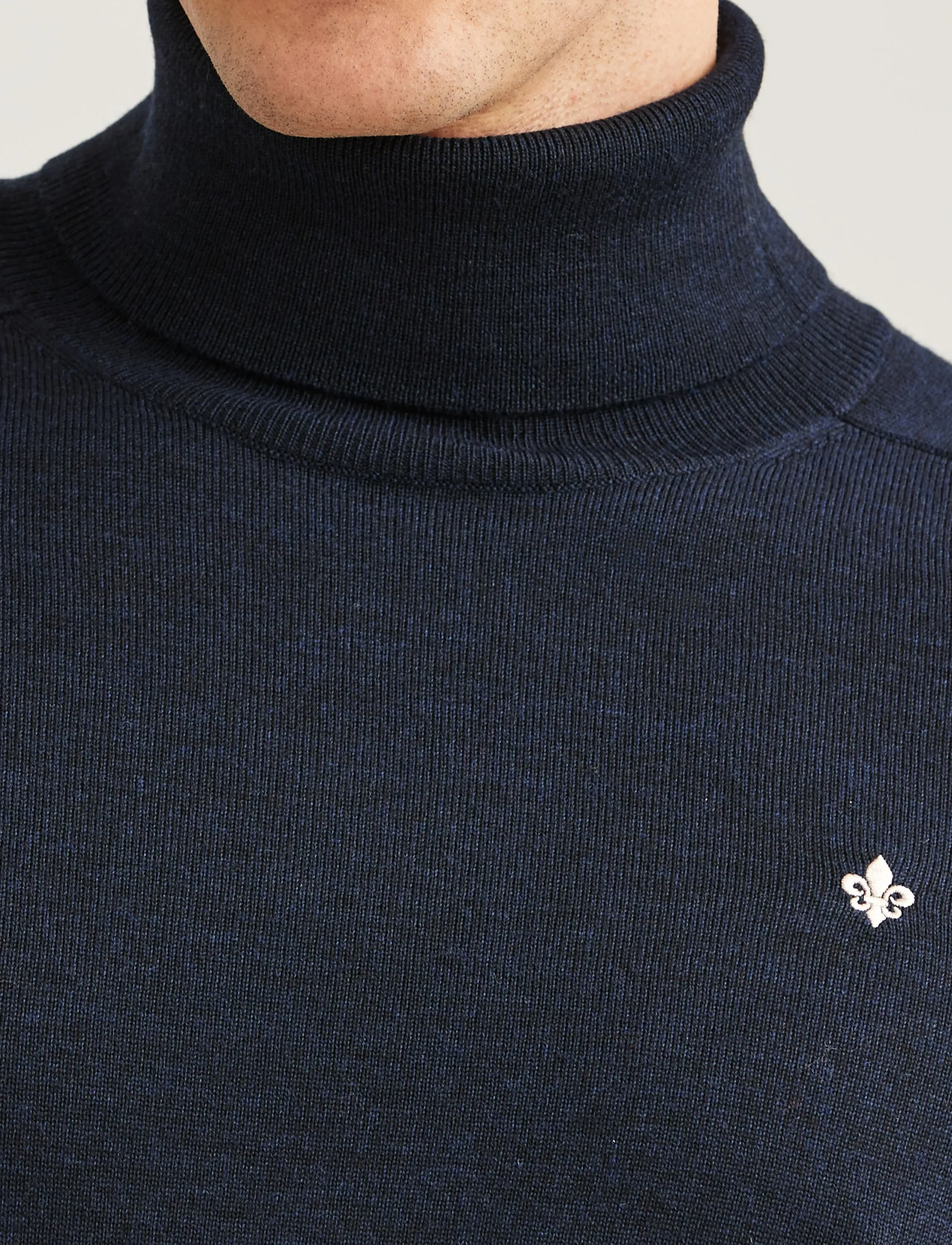 Morris - Merino Roller Neck - polokrage - navy - 5