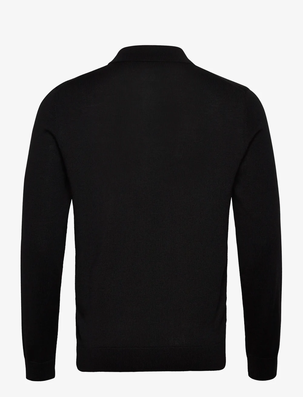 Morris - Merino Polo Knit - langärmelig - black - 2