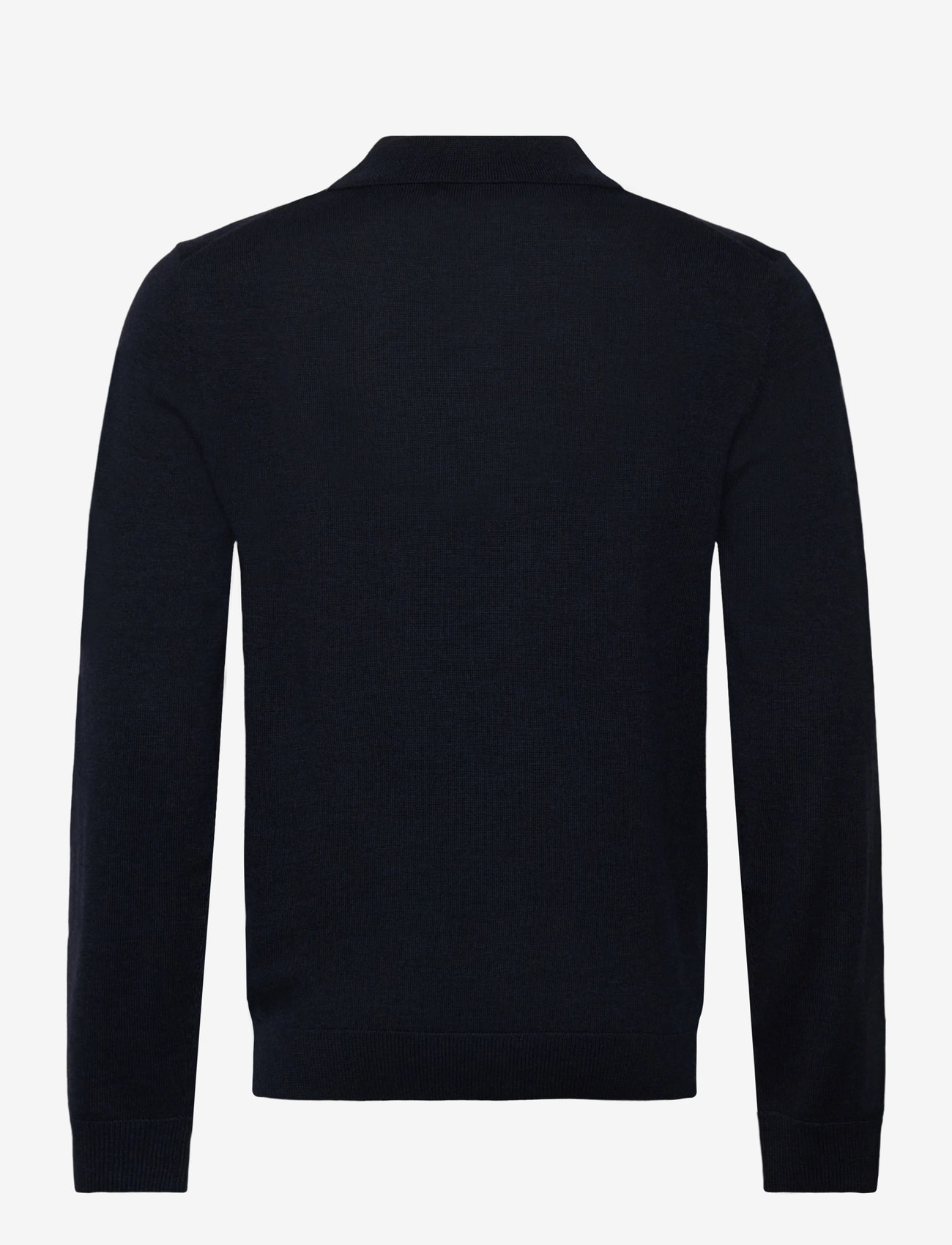 Morris - Merino Polo Knit - pikkade varrukatega polod - navy - 2