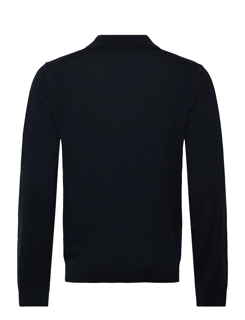 Morris - Merino Polo Knit - langärmelig - navy - 2