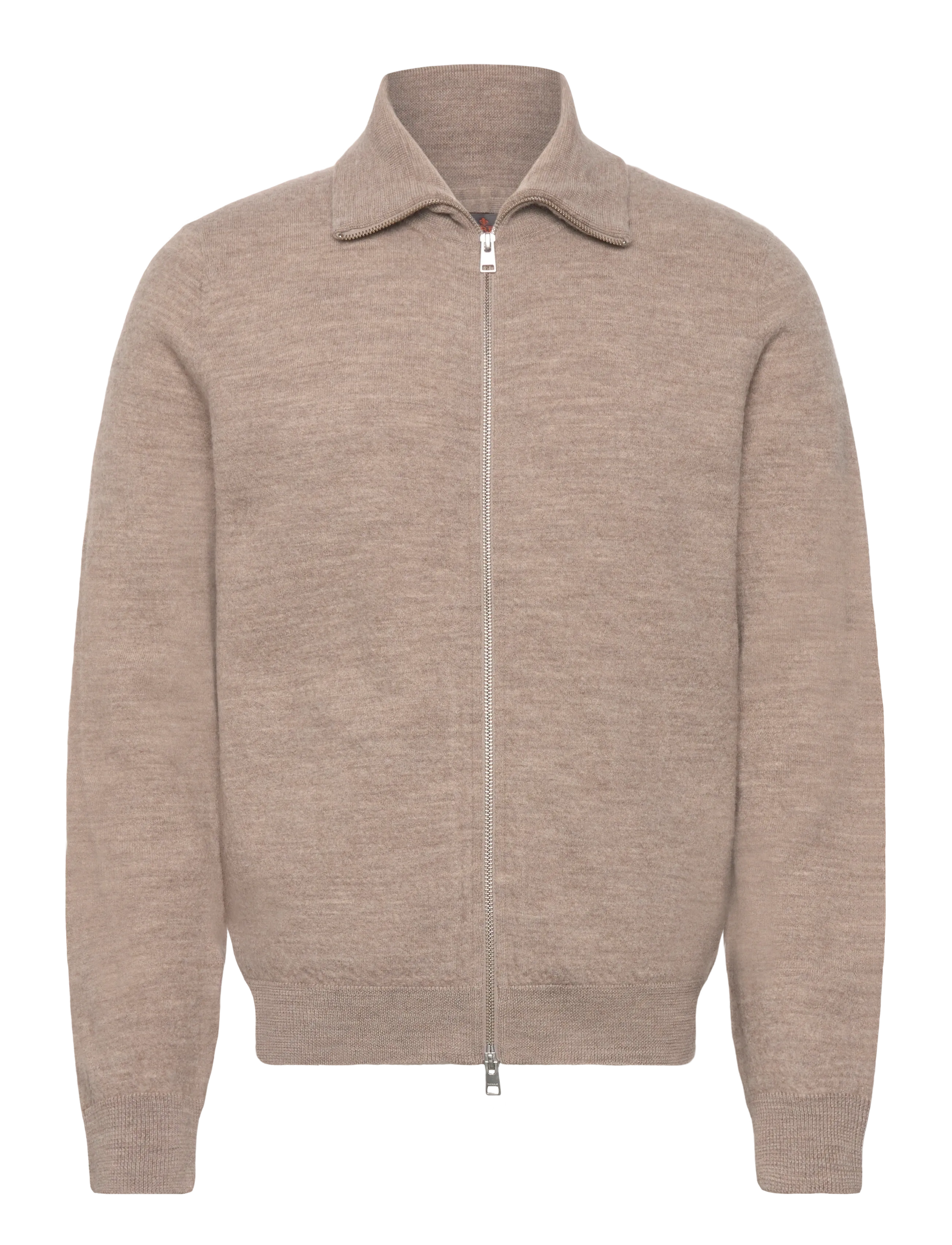 MORRIS Cork Strick Zip Jacke Beige - S - Herren