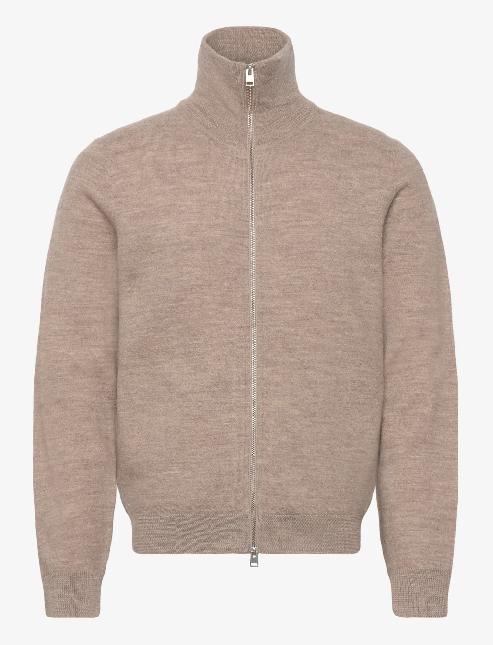 Morris - Cork Knitted Zip Jacket - cardigans - khaki - 3