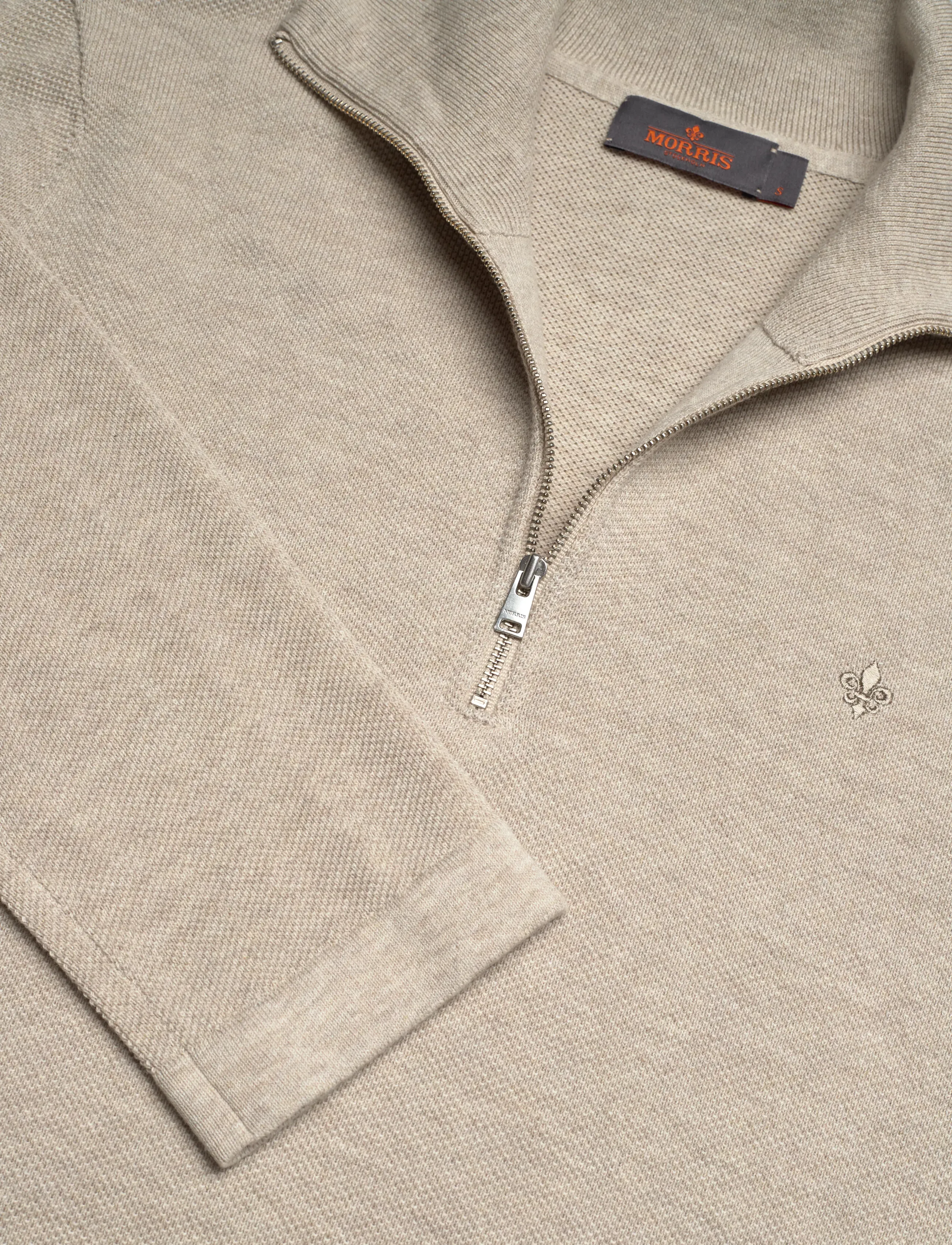 Morris - Jake Half Zip - khaki - 5
