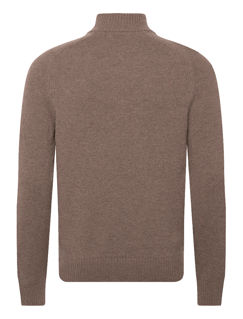 Morris - New Hertford Half Zip - tõmblukk-kaelusega džemprid - brown - 2