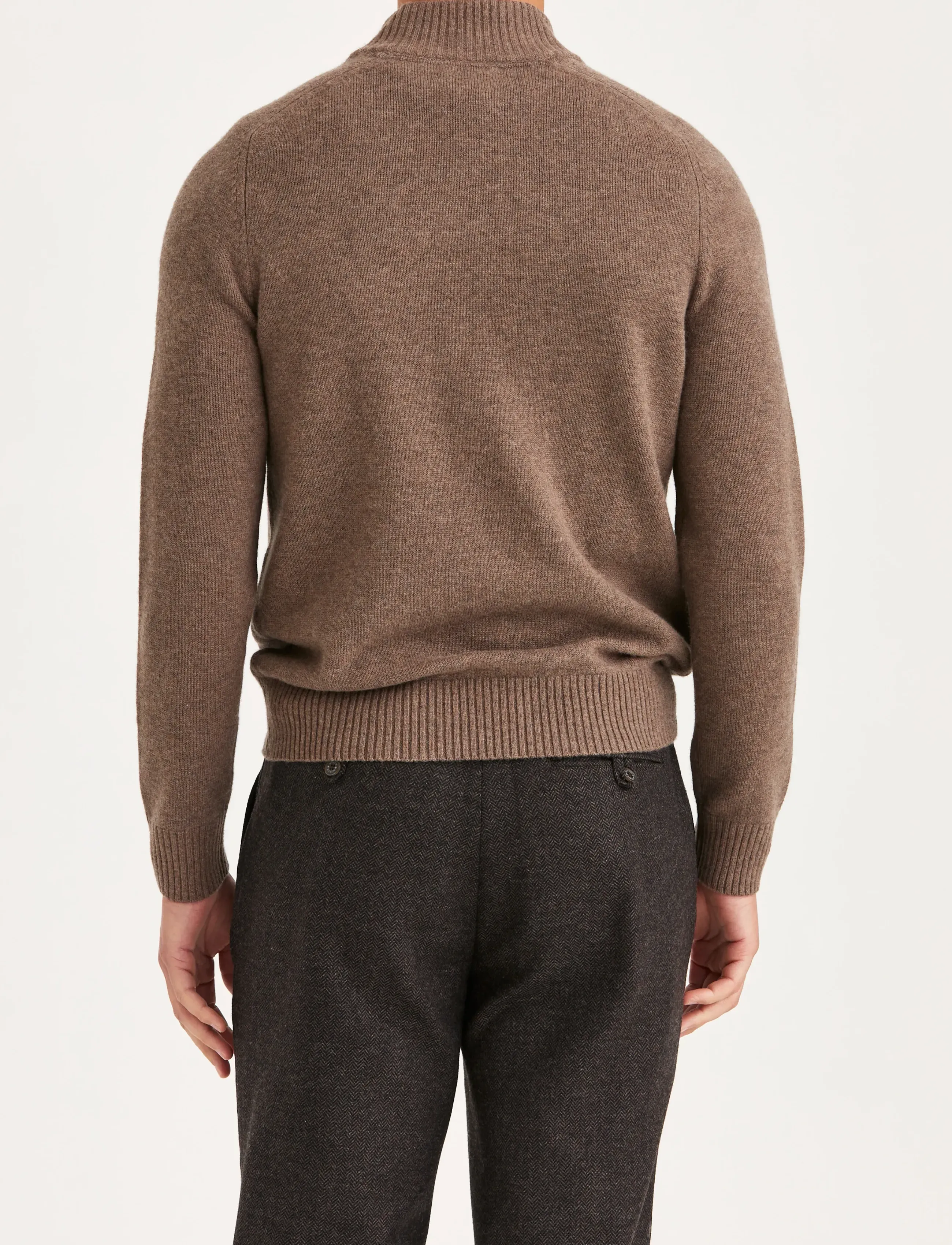 Morris - New Hertford Half Zip - men - brown - 4