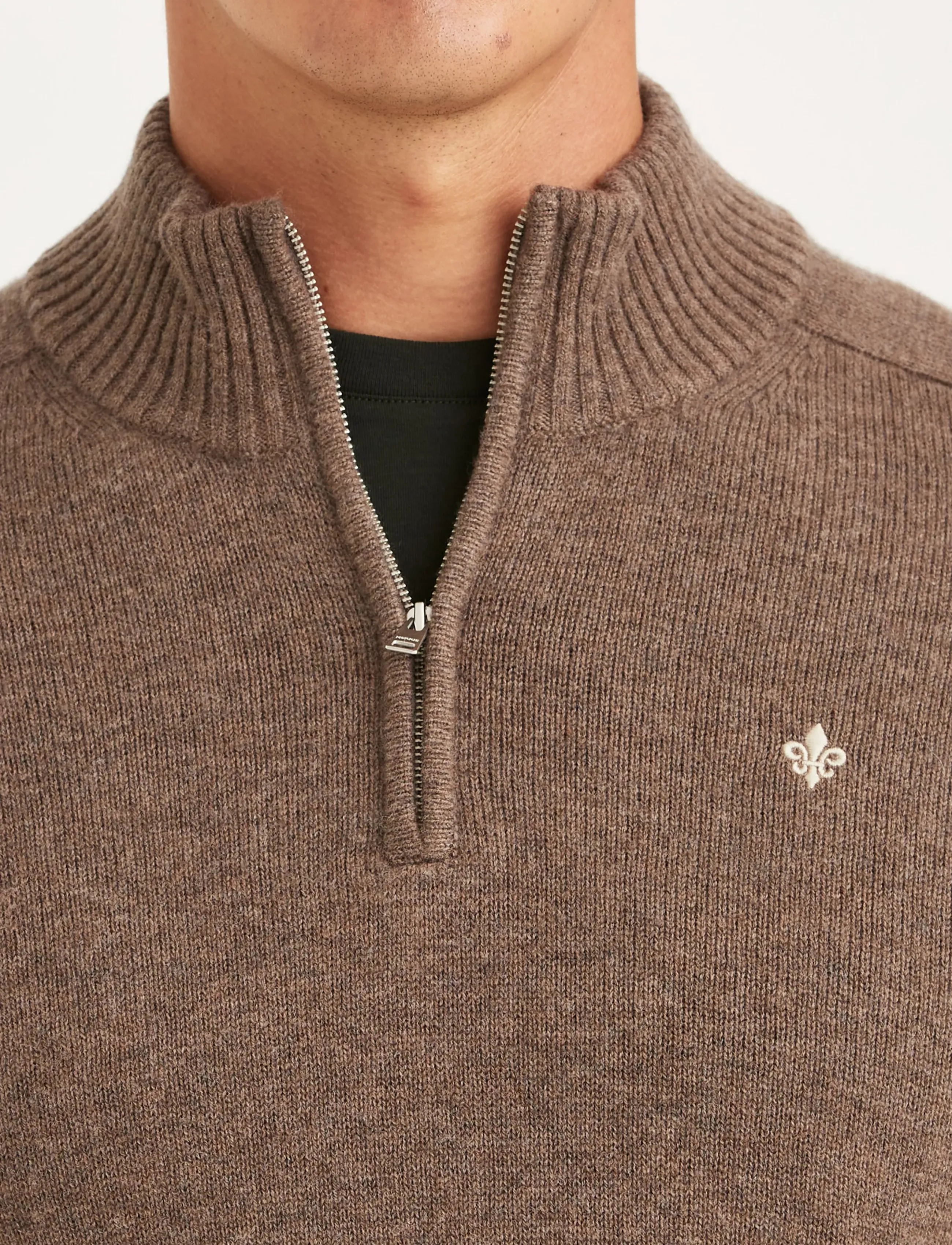 Morris - New Hertford Half Zip - men - brown - 5