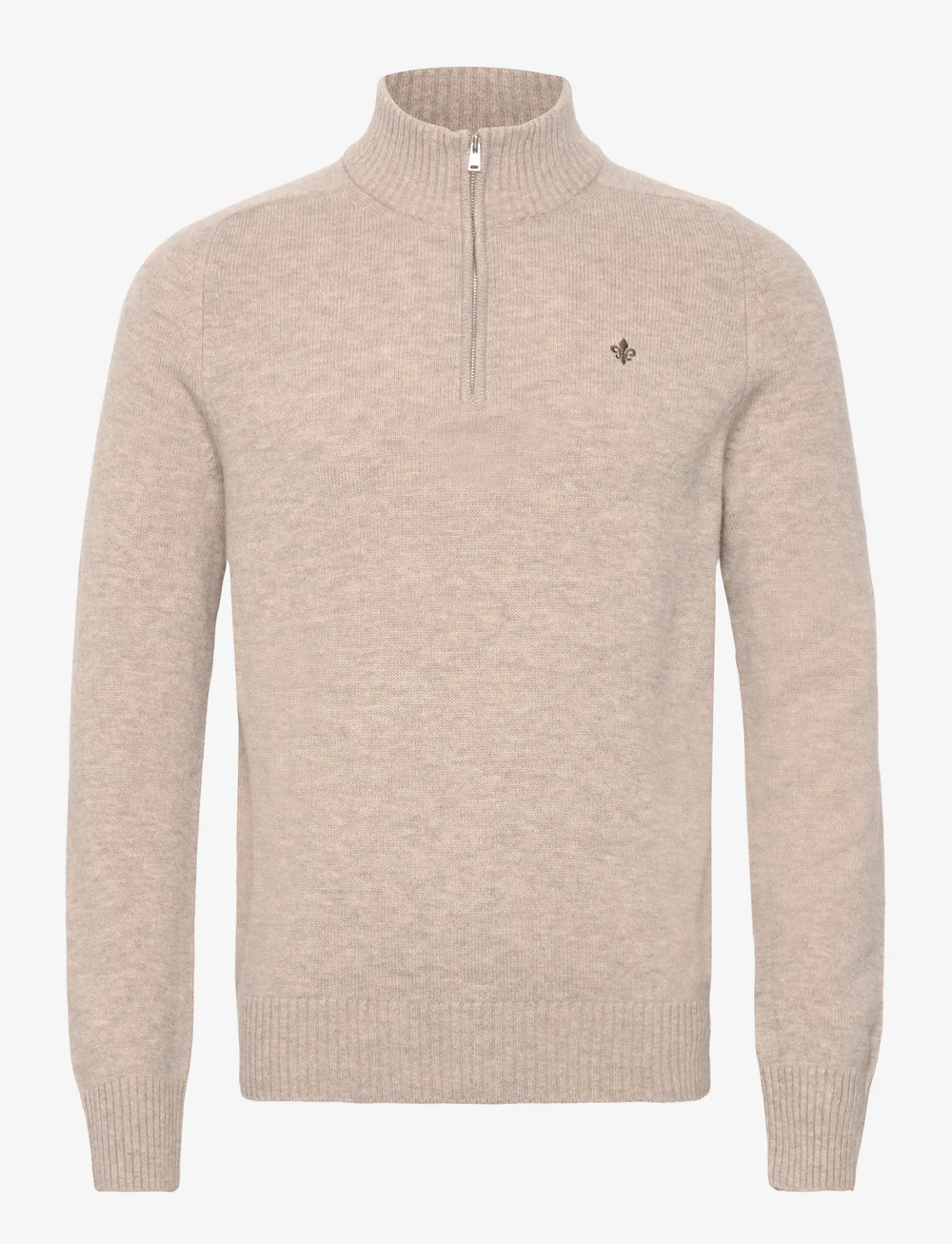 Morris - New Hertford Half Zip - half zip-tröjor - khaki - 1