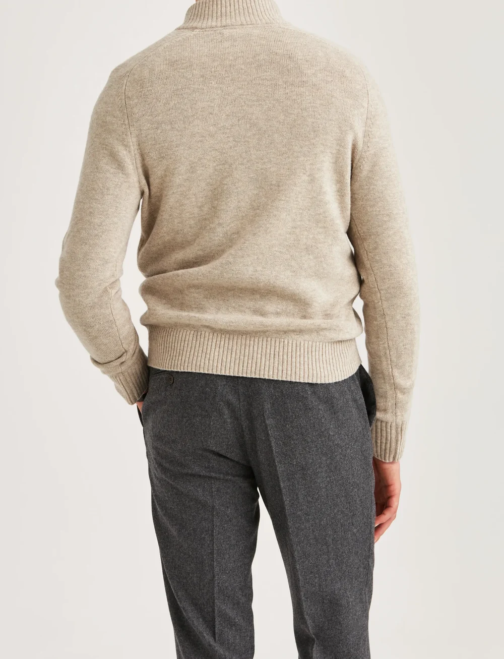 Morris - New Hertford Half Zip - half zip-tröjor - khaki - 4