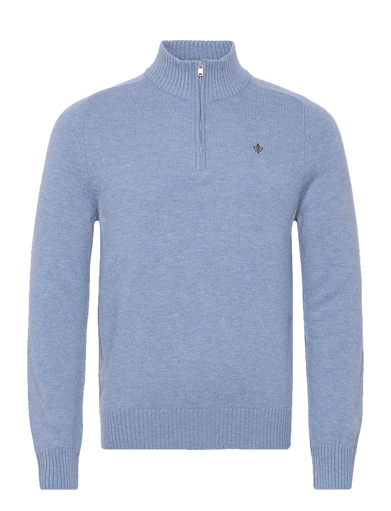 Morris - New Hertford Half Zip - swetry zapinane do połowy - light blue - 1