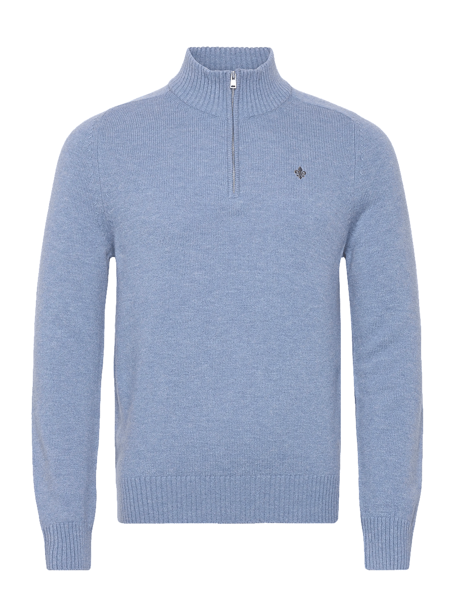 Morris - New Hertford Half Zip - pullover mit halbem reißverschluss - light blue - 1