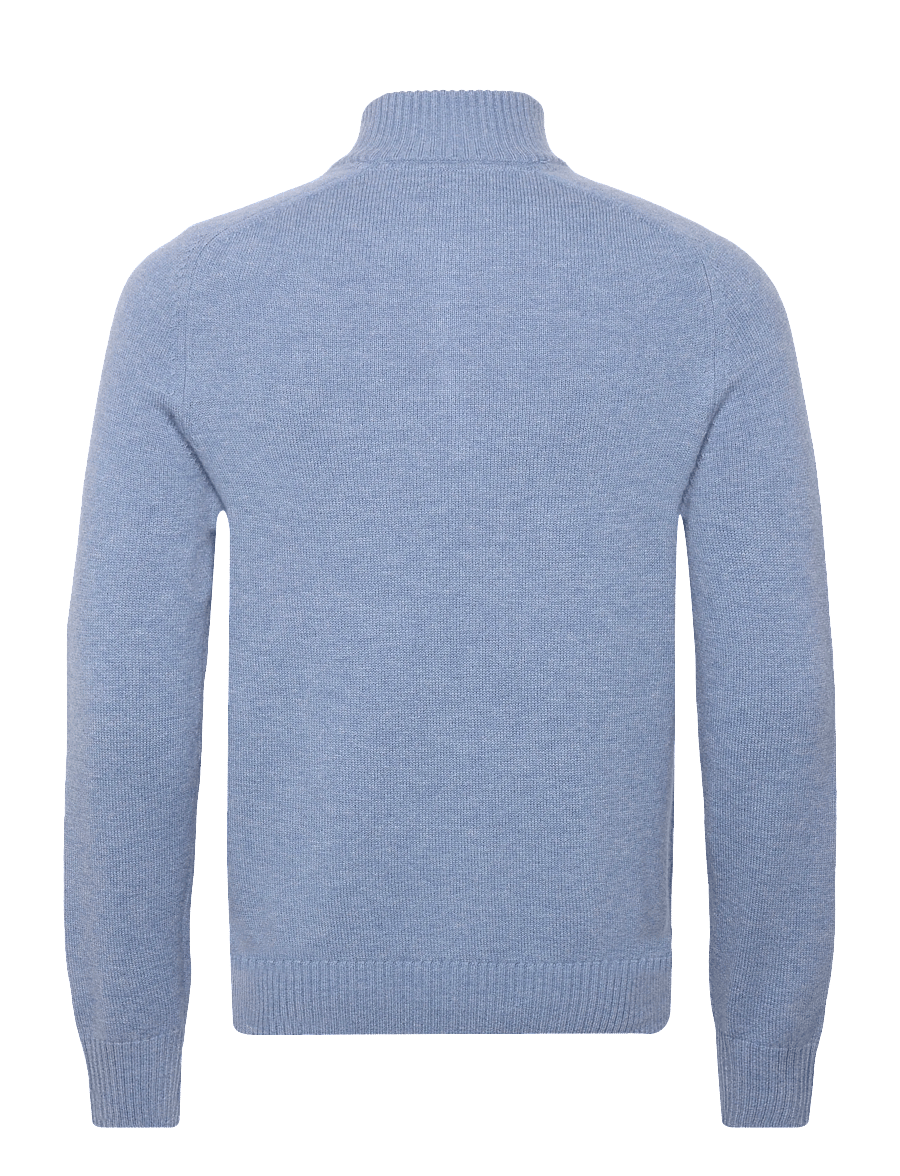 Morris - New Hertford Half Zip - pullover mit halbem reißverschluss - light blue - 2
