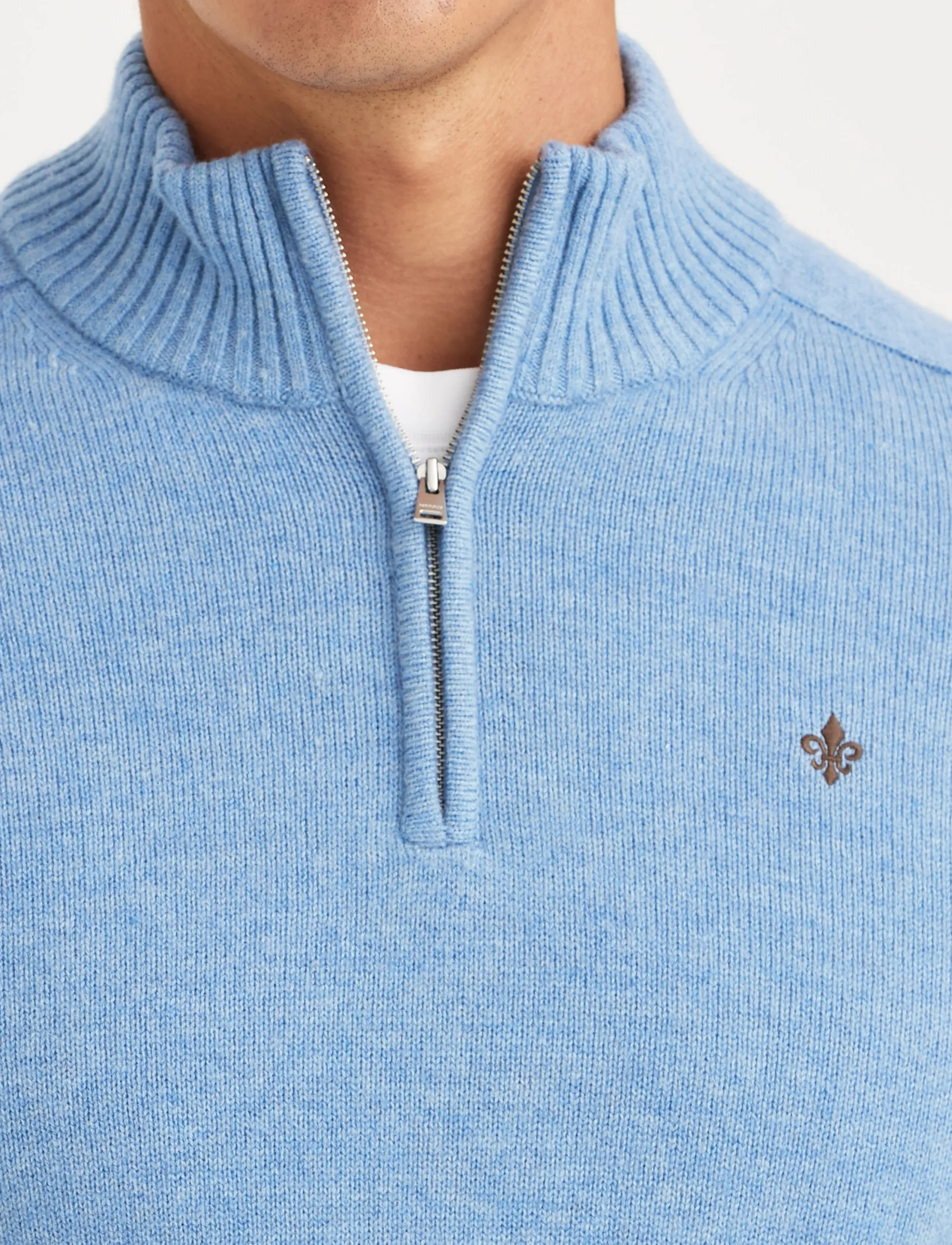 Morris - New Hertford Half Zip - half zip-tröjor - light blue - 5