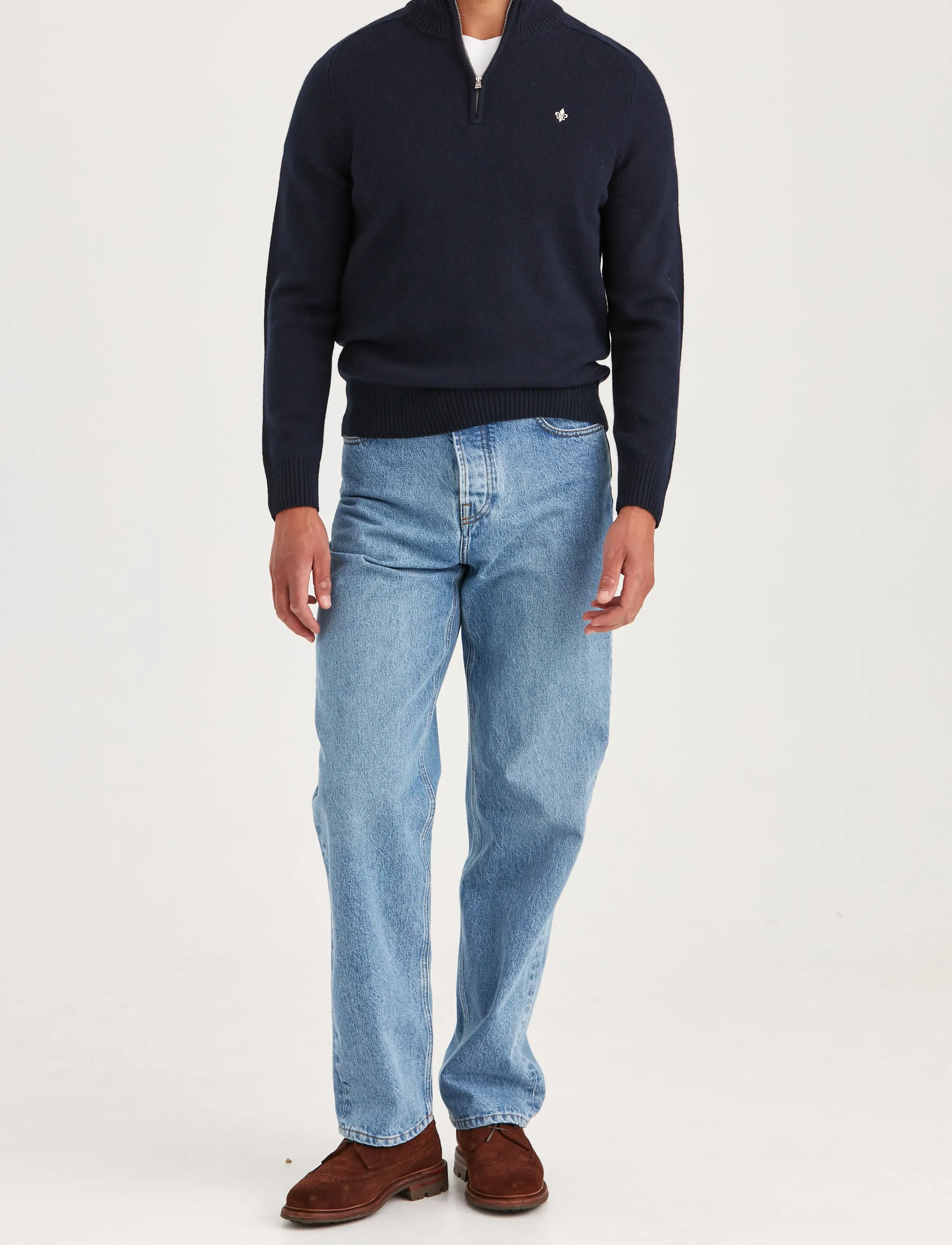 Morris - New Hertford Half Zip - mænd - navy - 3