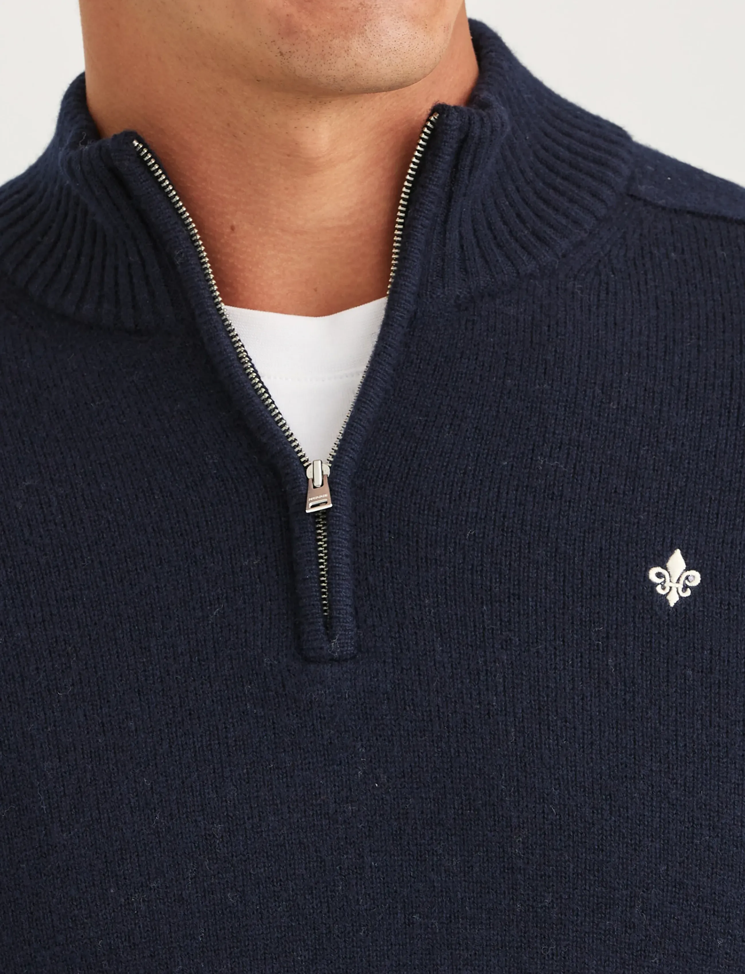Morris - New Hertford Half Zip - mænd - navy - 5