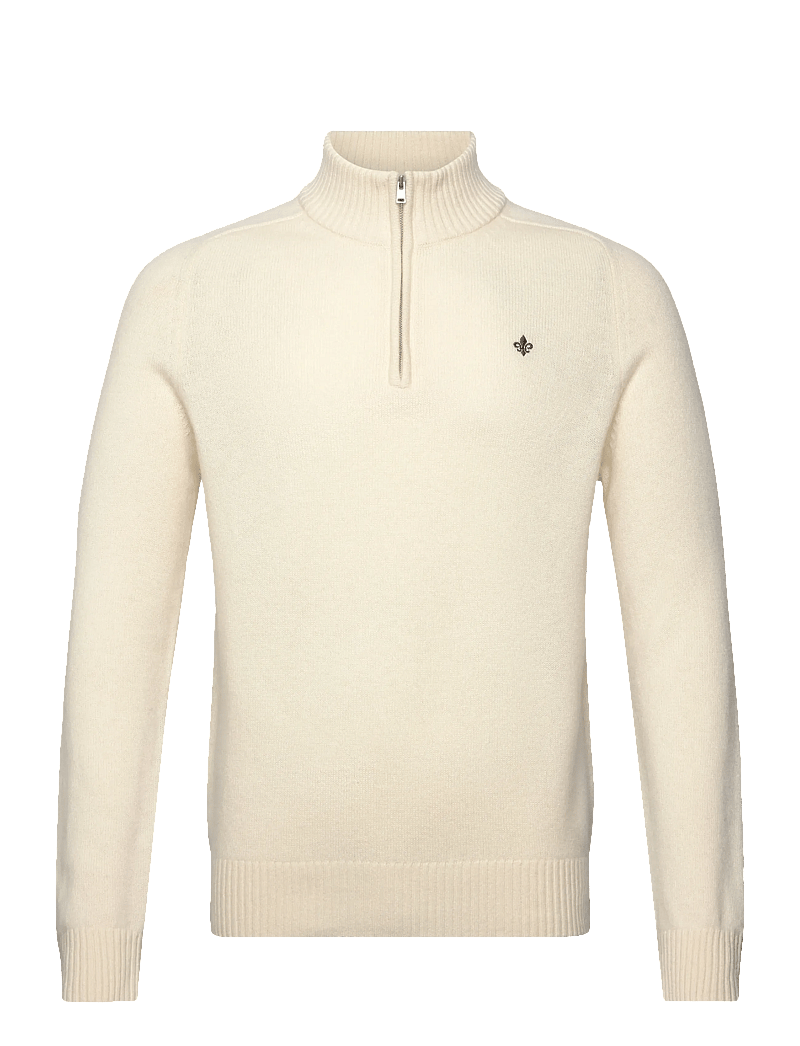 Morris - New Hertford Half Zip - half zip-tröjor - off white - 1