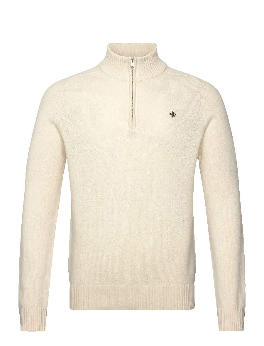 Morris - New Hertford Half Zip - pullover mit halbem reißverschluss - off white - 1