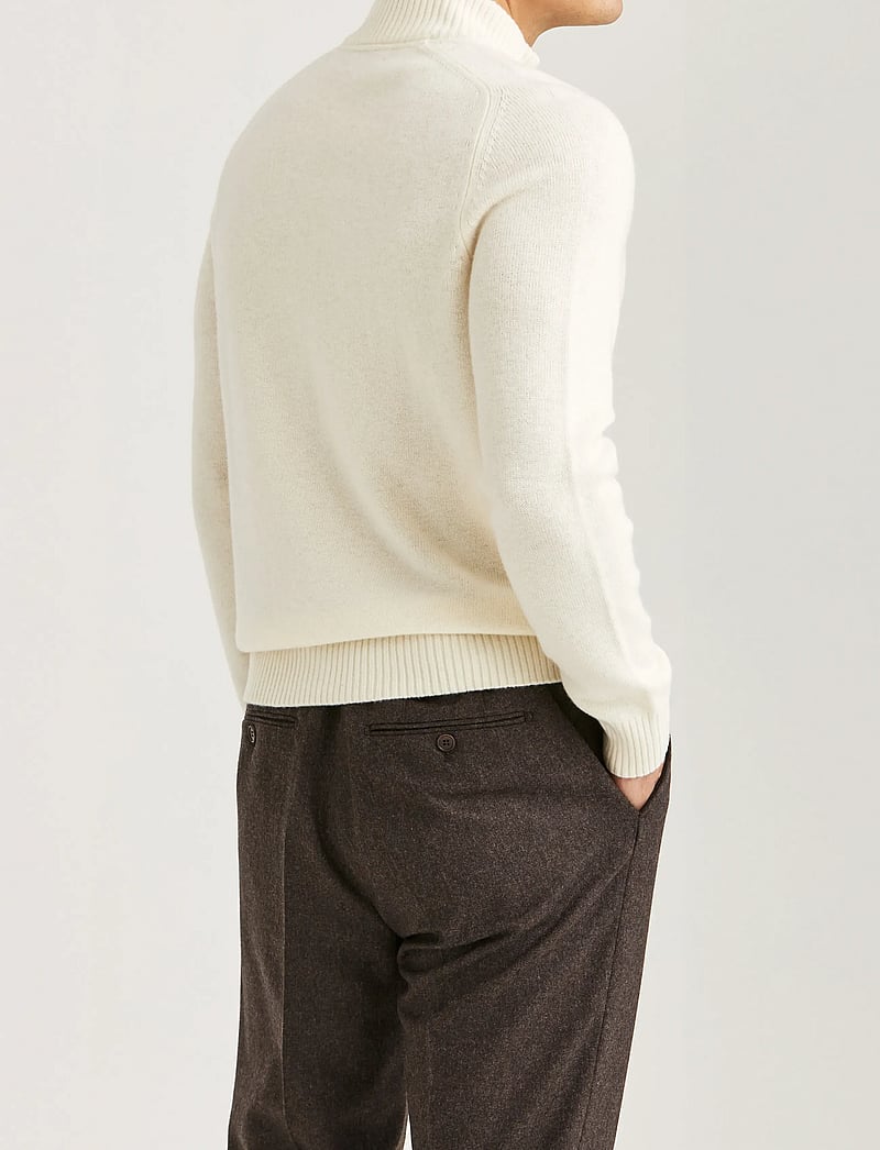 Morris - New Hertford Half Zip - half zip-tröjor - off white - 4