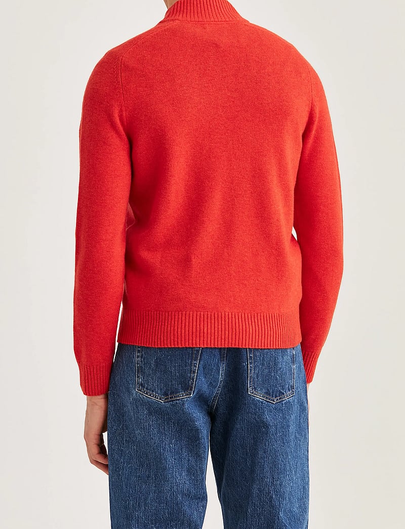 Morris - New Hertford Half Zip - pullover mit halbem reißverschluss - red - 4