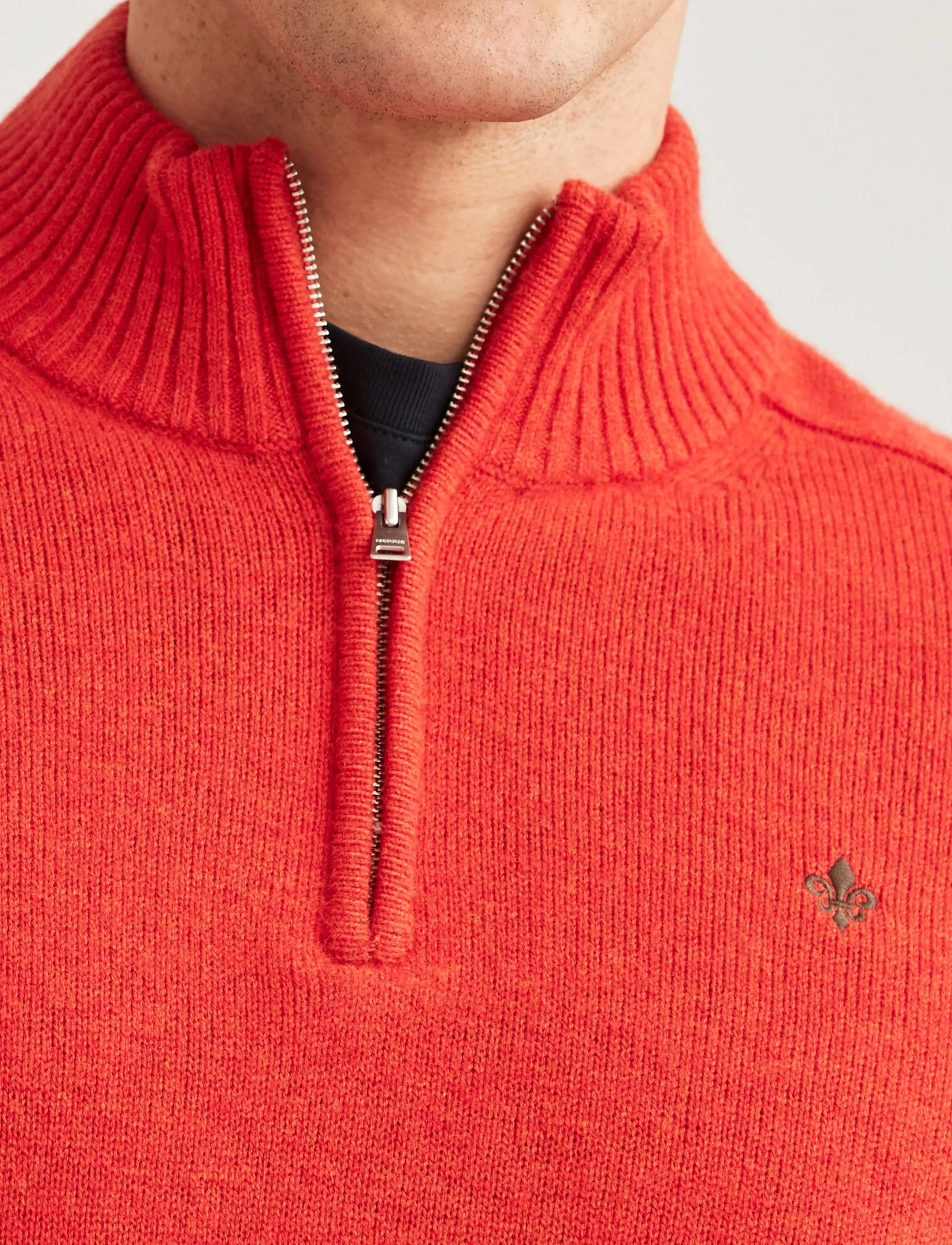 Morris - New Hertford Half Zip - half zip-tröjor - red - 5
