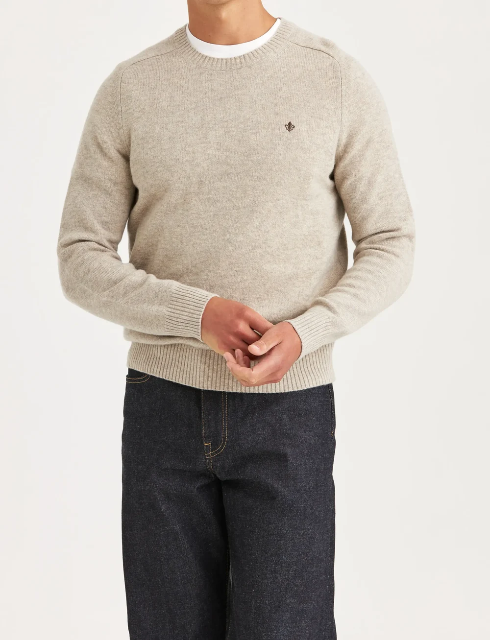 Morris - Hertford Oneck - Ümmarguse kaelusega kudumid - khaki - 0