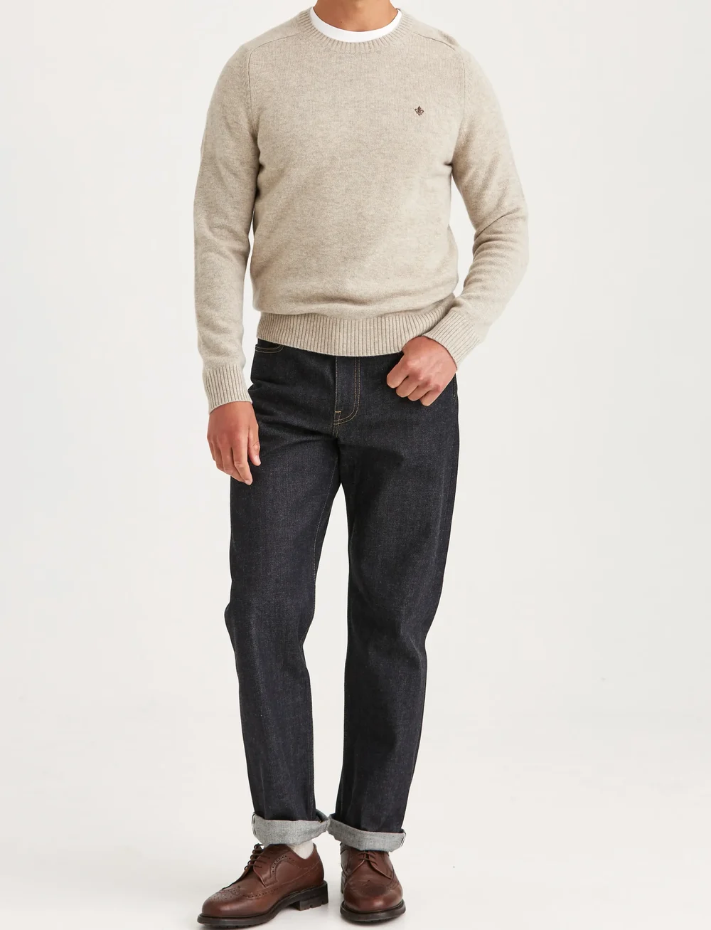 Morris - Hertford Oneck - Ümmarguse kaelusega kudumid - khaki - 3