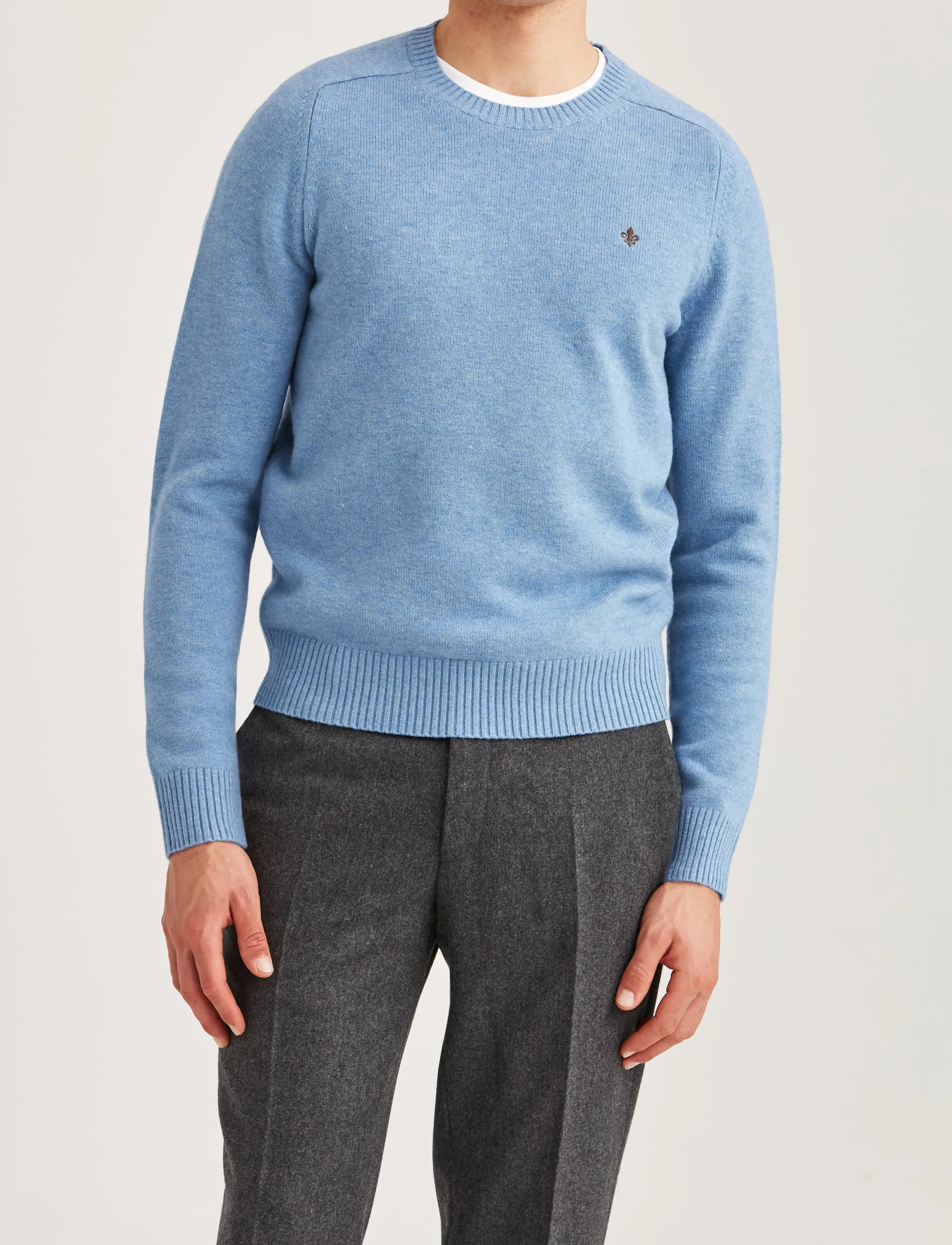 Morris Hertford Oneck, XL, Blue, Strik > Runde Halse, Herre
