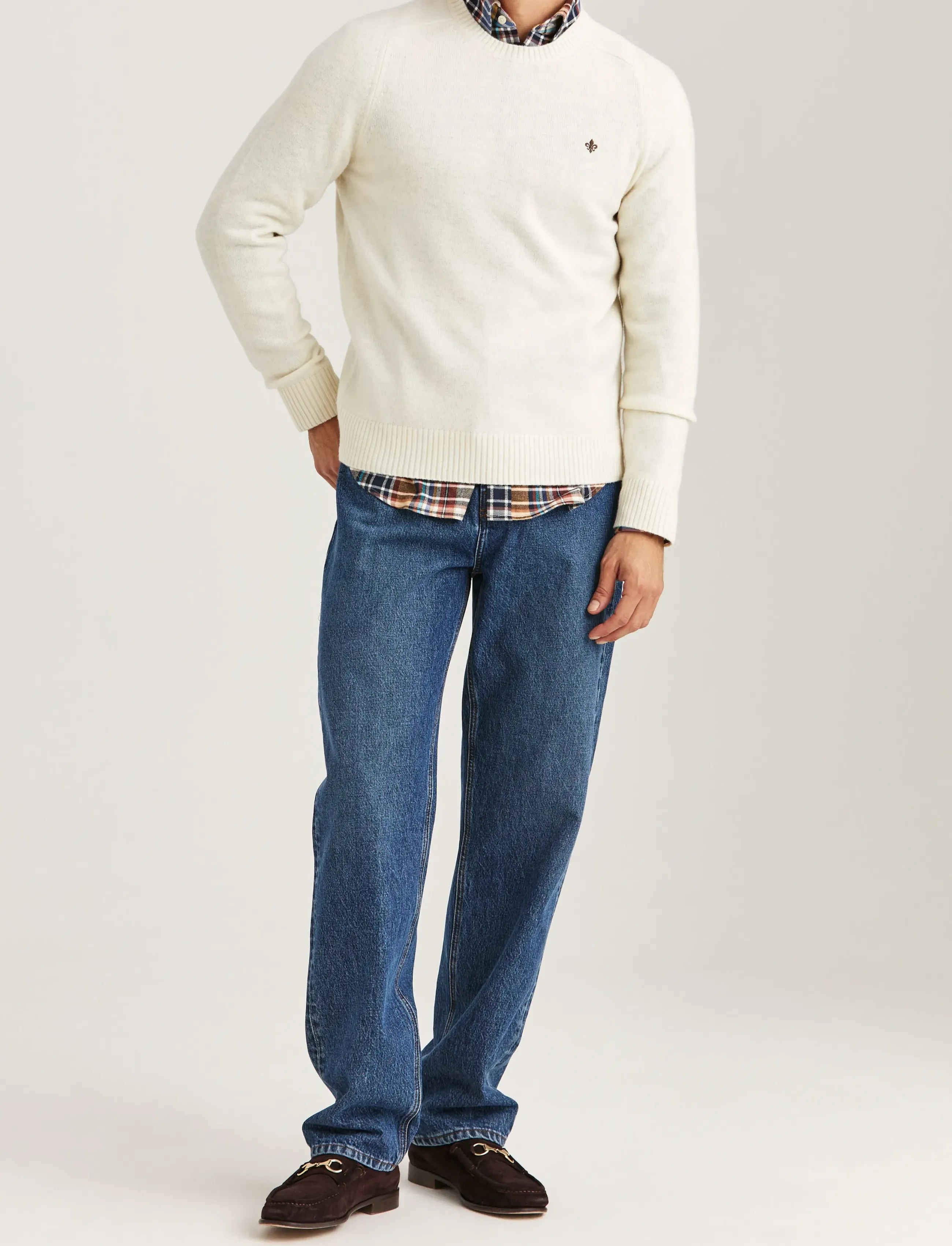 Morris - Hertford Oneck - trøjer - off white - 3