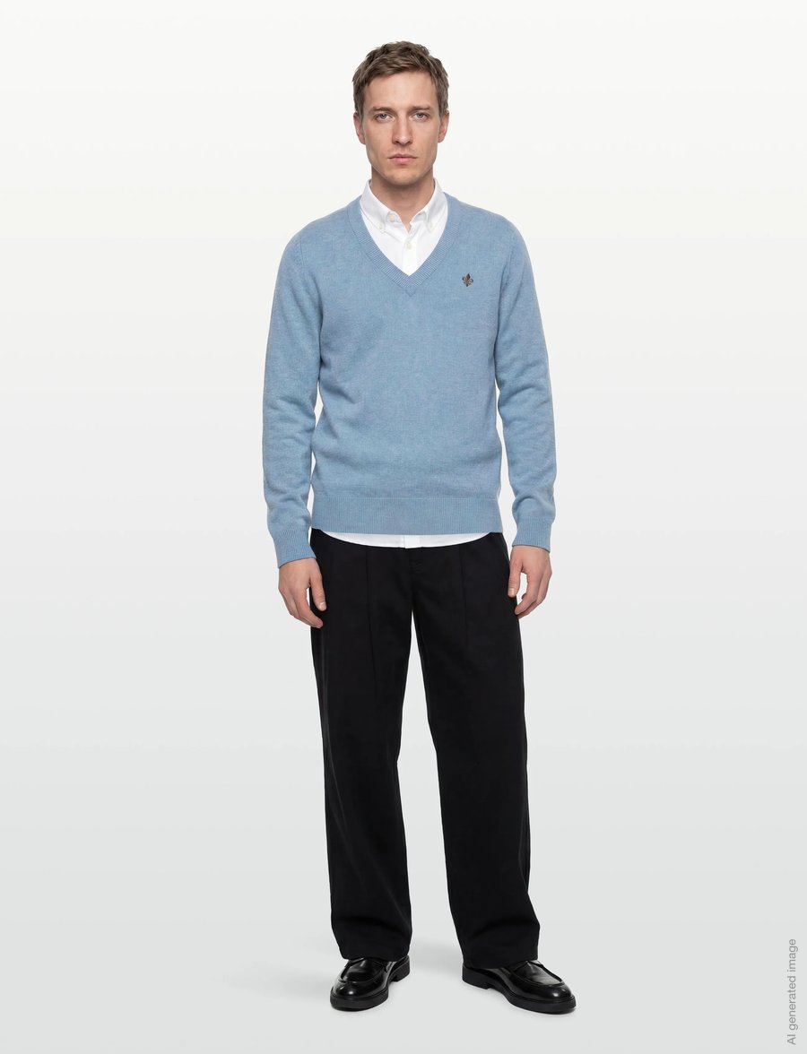 Morris - Hertford Vneck - v-ringat - light blue - 0