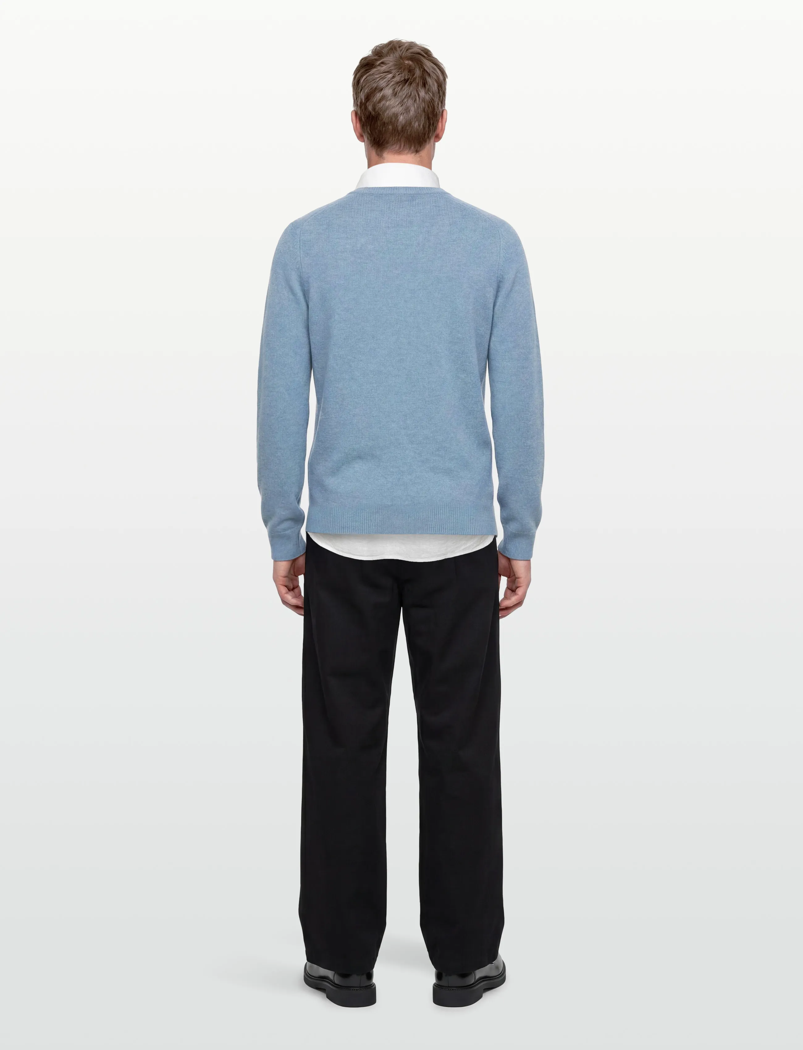Morris - Hertford Vneck - basic knitwear - light blue - 4