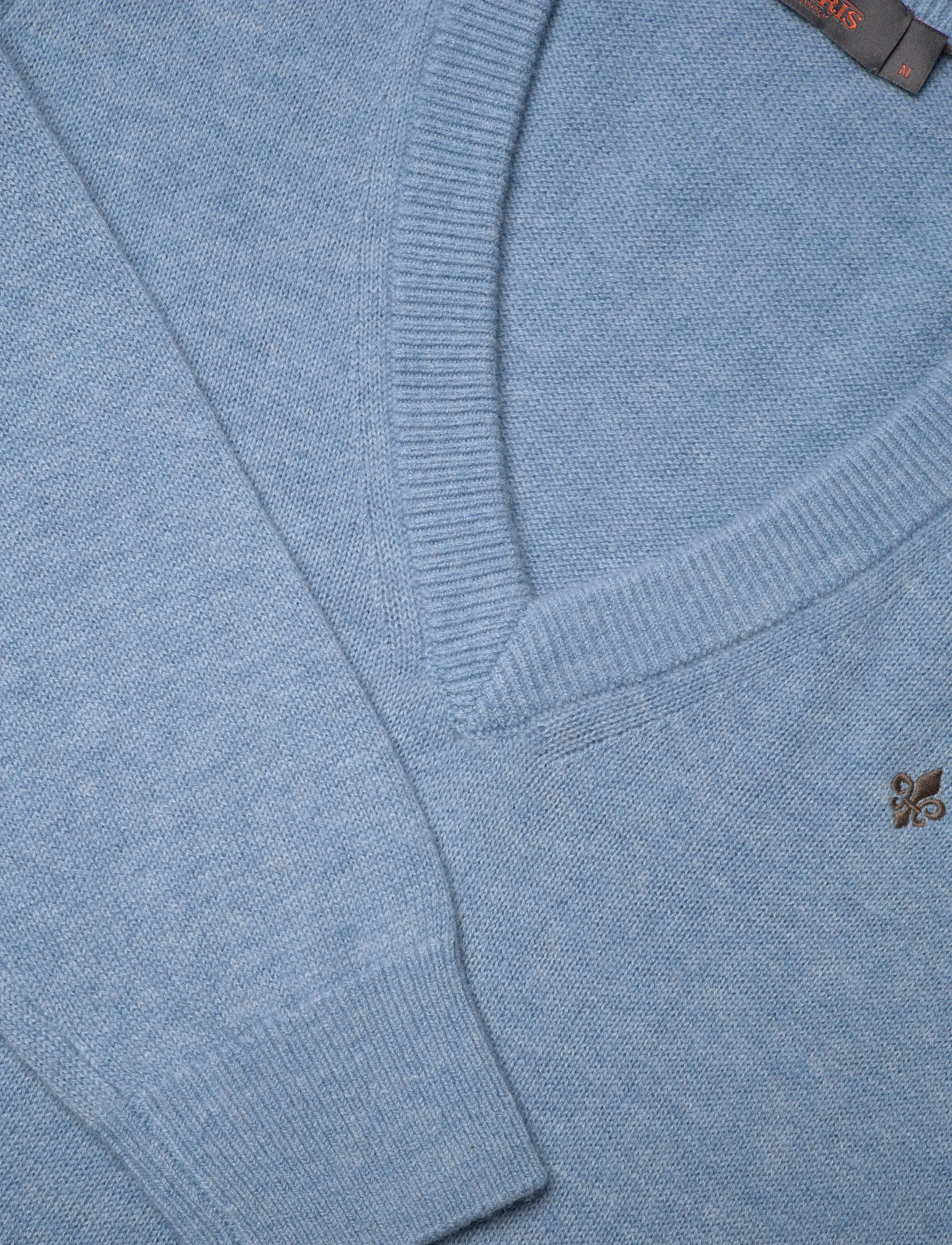 Morris - Hertford Vneck - basic knitwear - light blue - 5