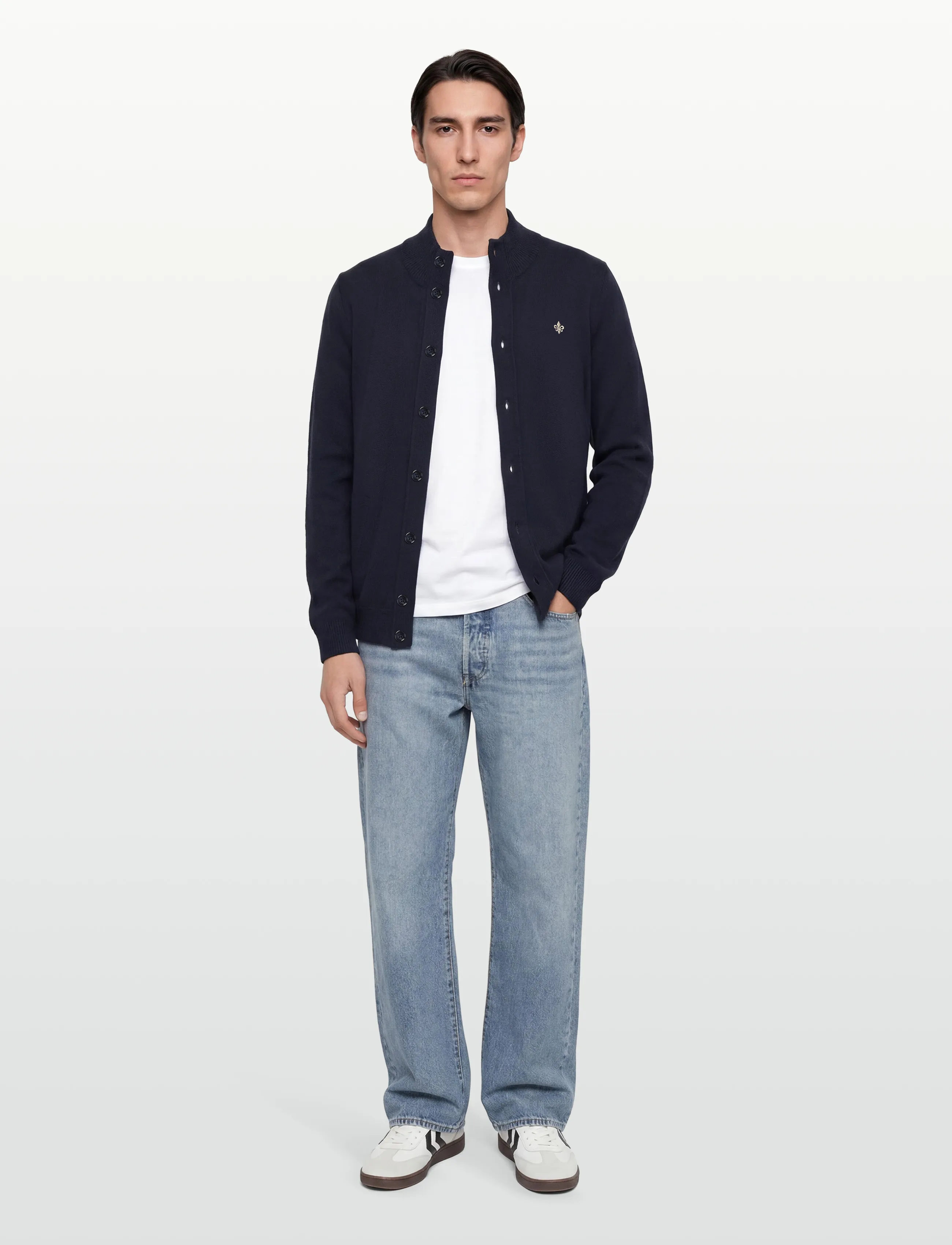 Morris - Hertford Button Cardigan - navy - 0